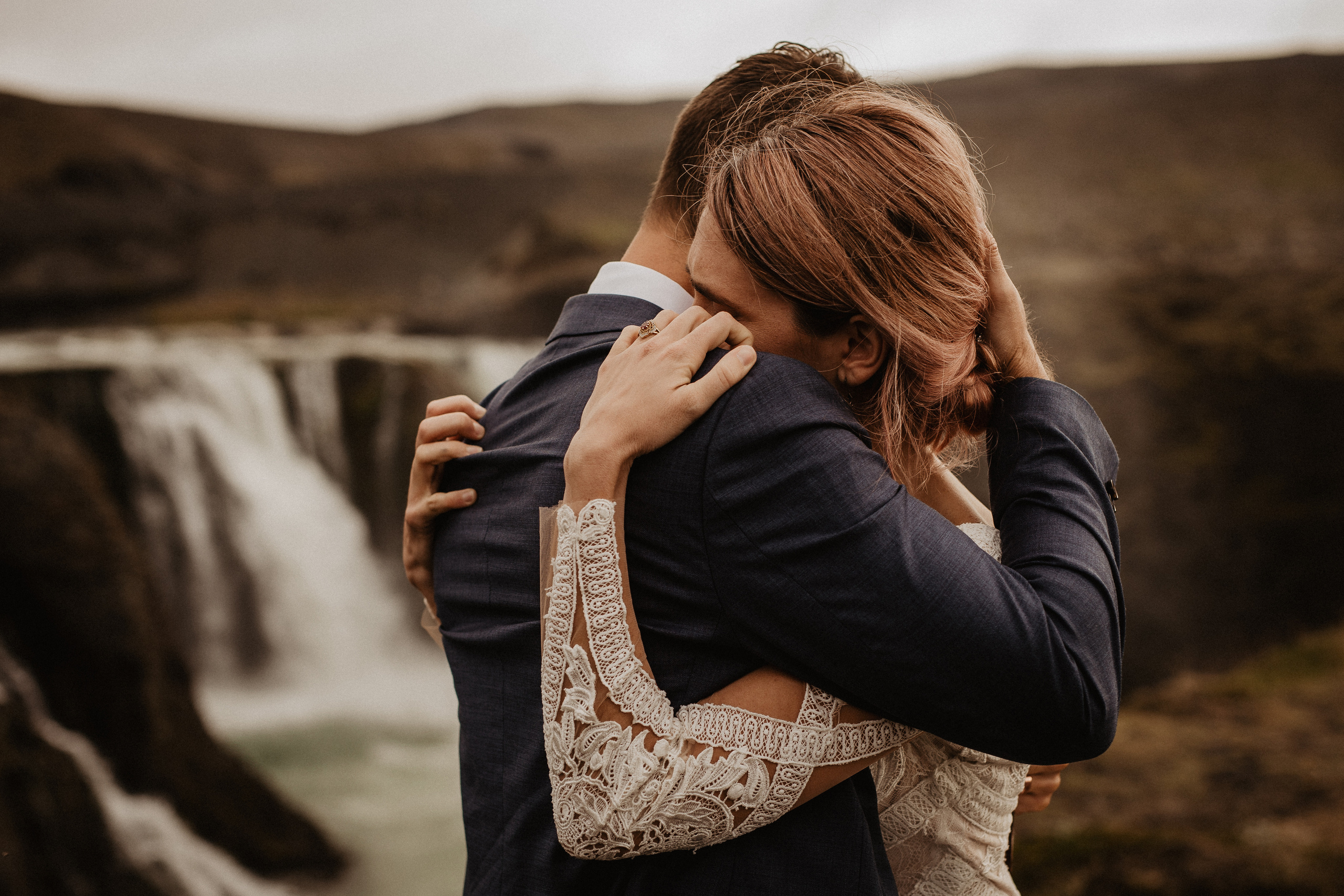 Elopement at Haifoss waterfall. Iceland elopement photo and video | Nikolaichik Photo