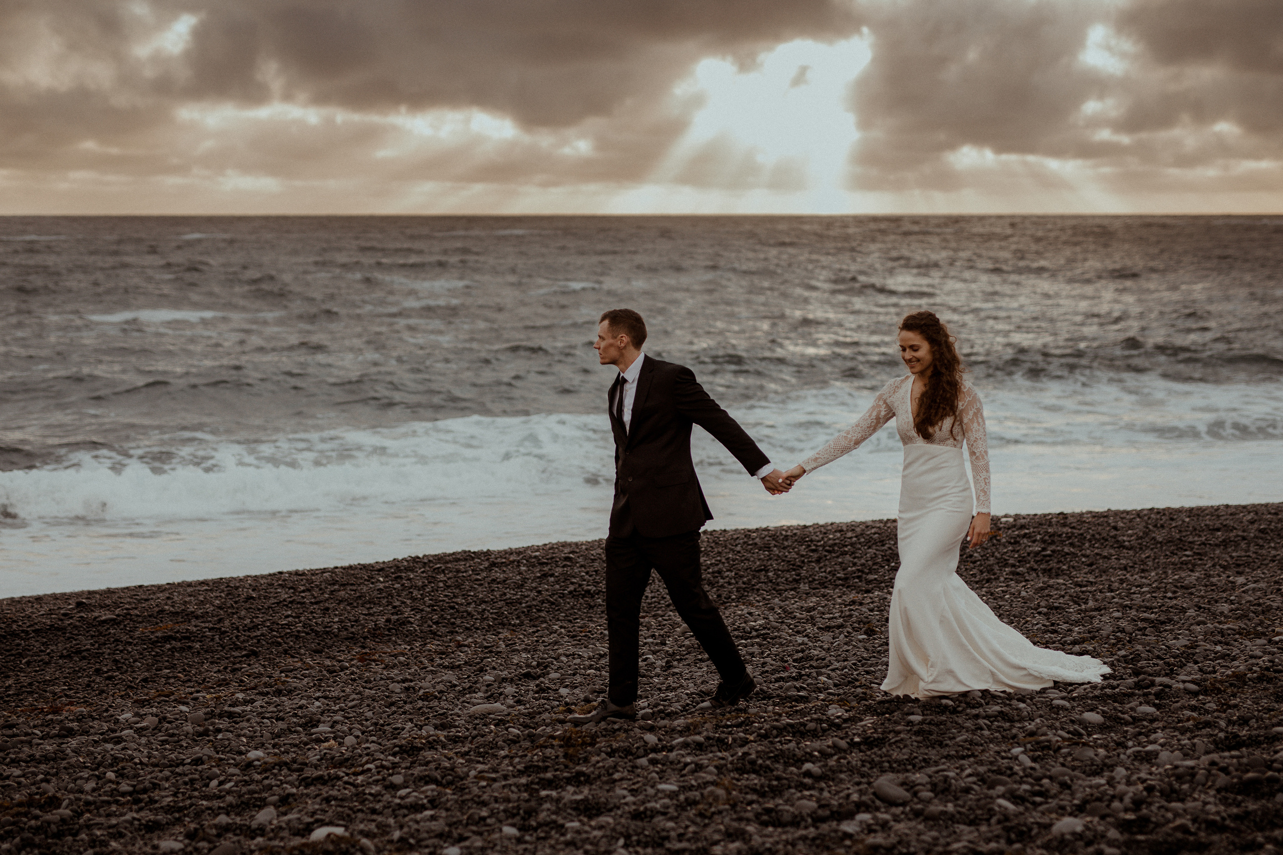Scenic Fjords Elopement in Iceland. Iceland elopement photographer & videographer