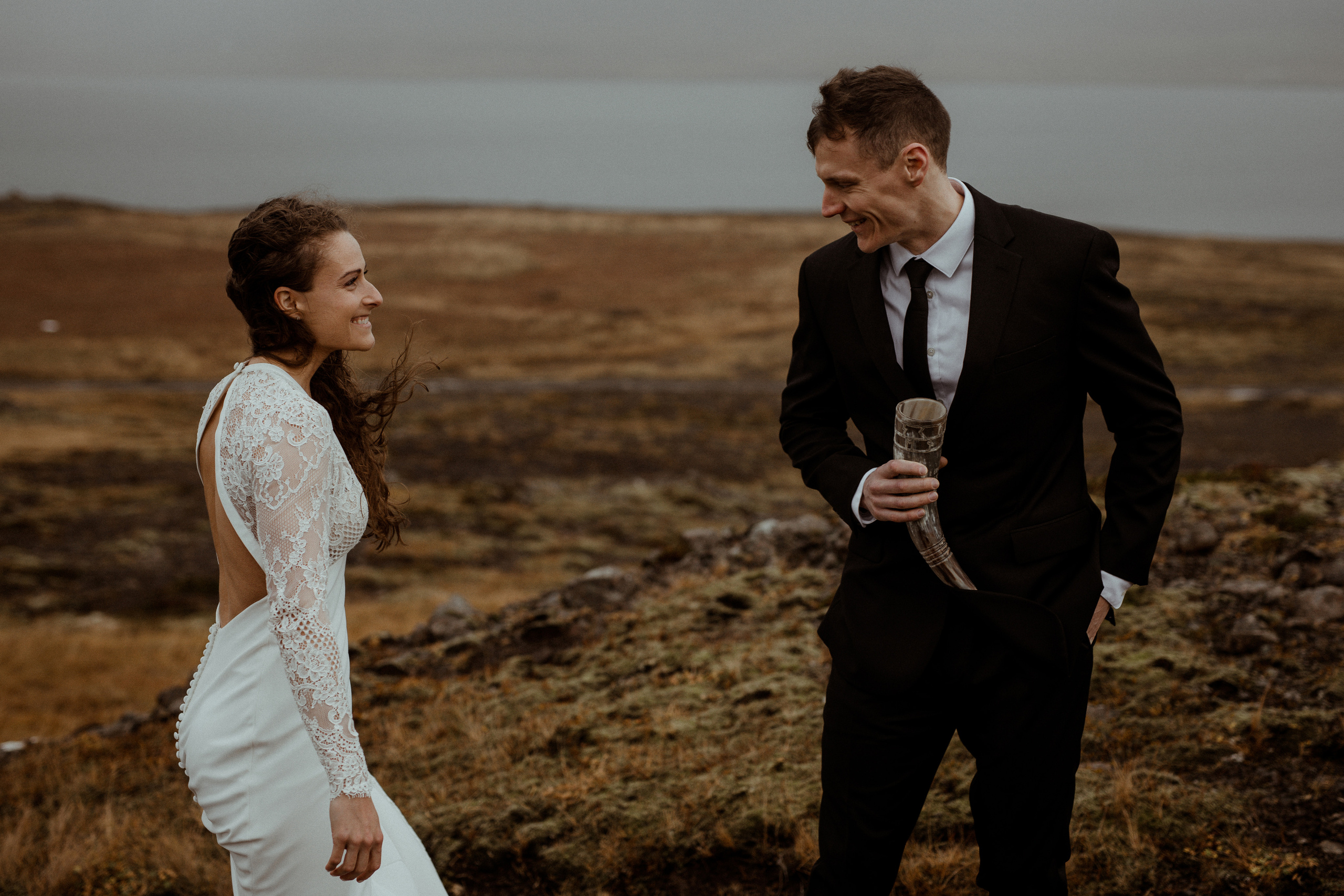 Scenic Fjords Elopement in Iceland. Iceland elopement photographer & videographer