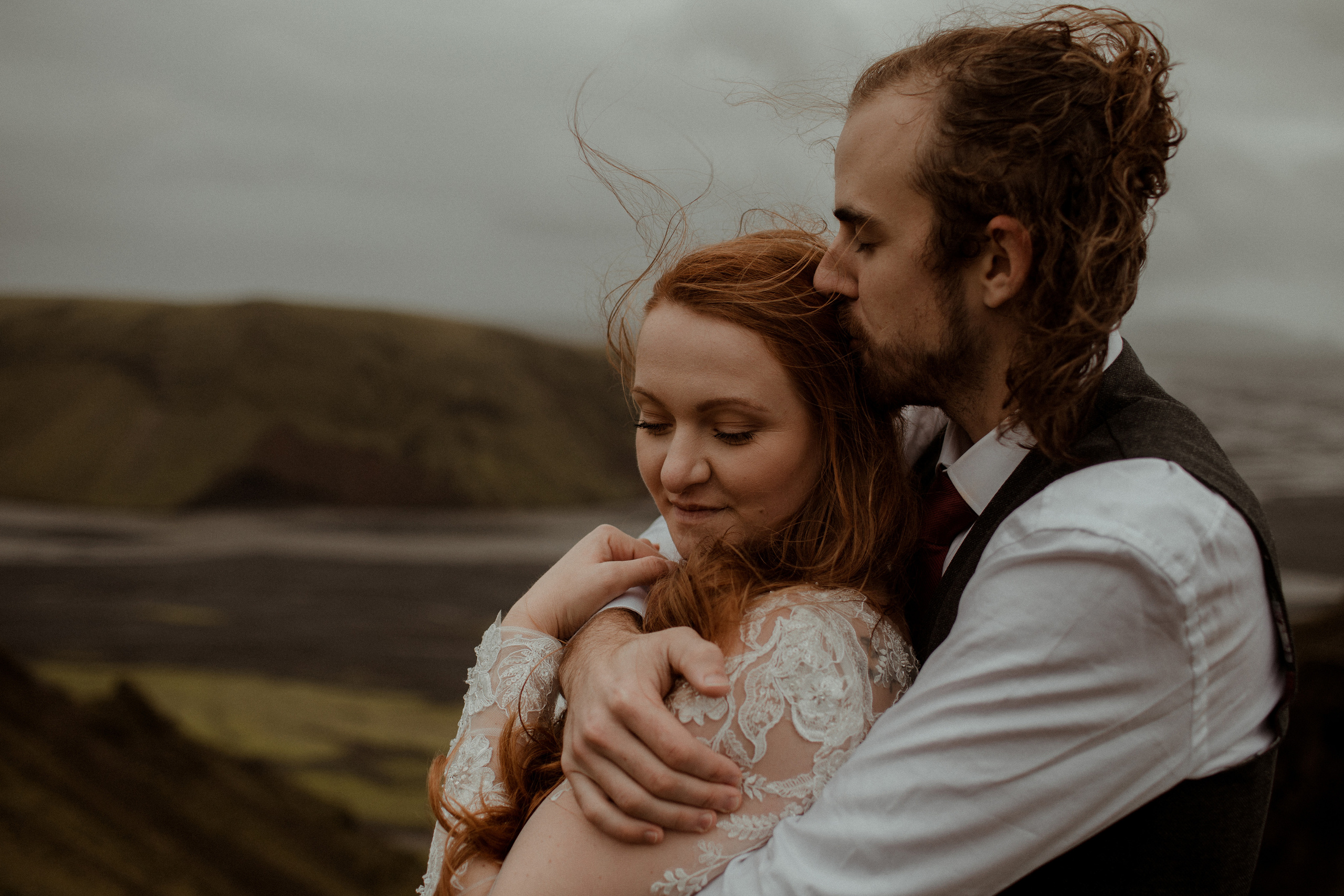 Ceremony at secret waterfall Iceland. Iceland elopement photographer & videographer
