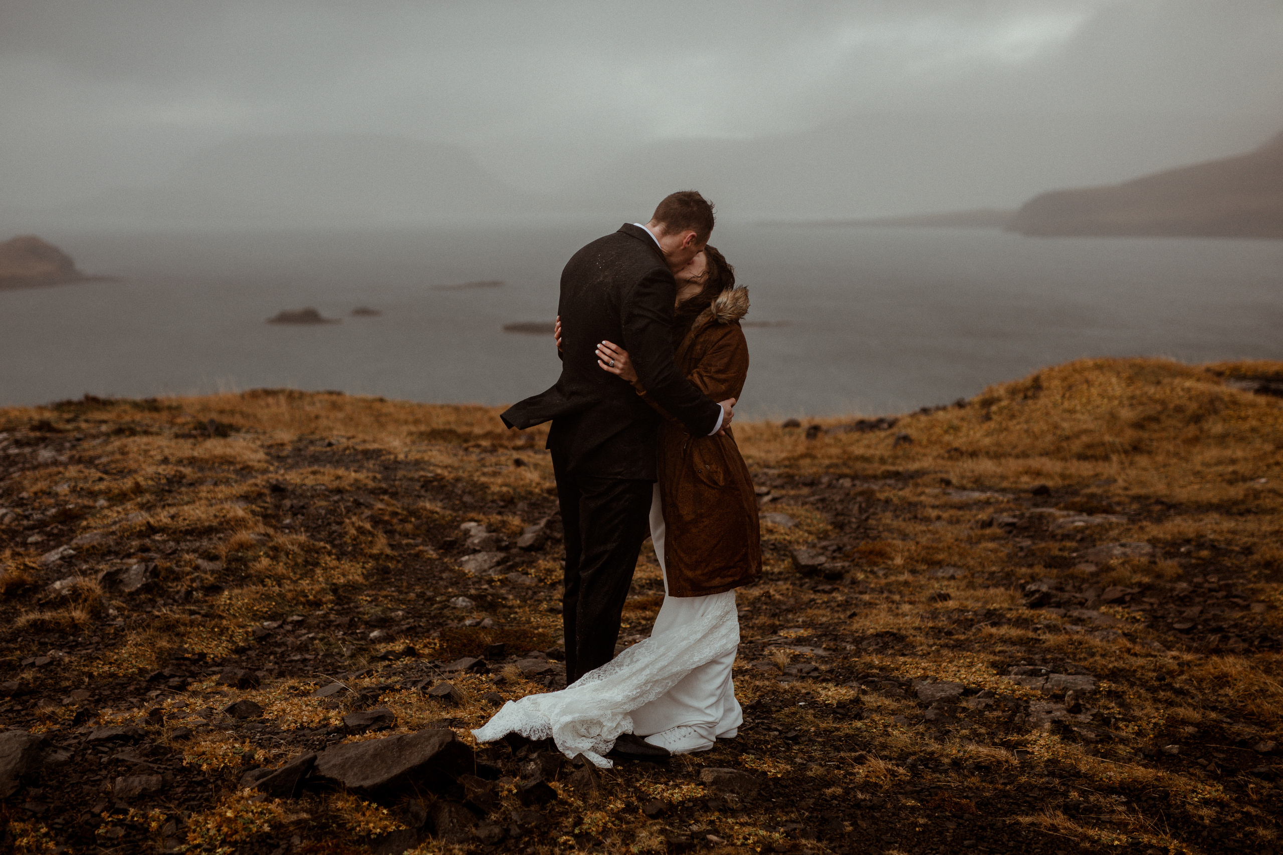 Scenic Fjords Elopement in Iceland. Iceland elopement photographer & videographer