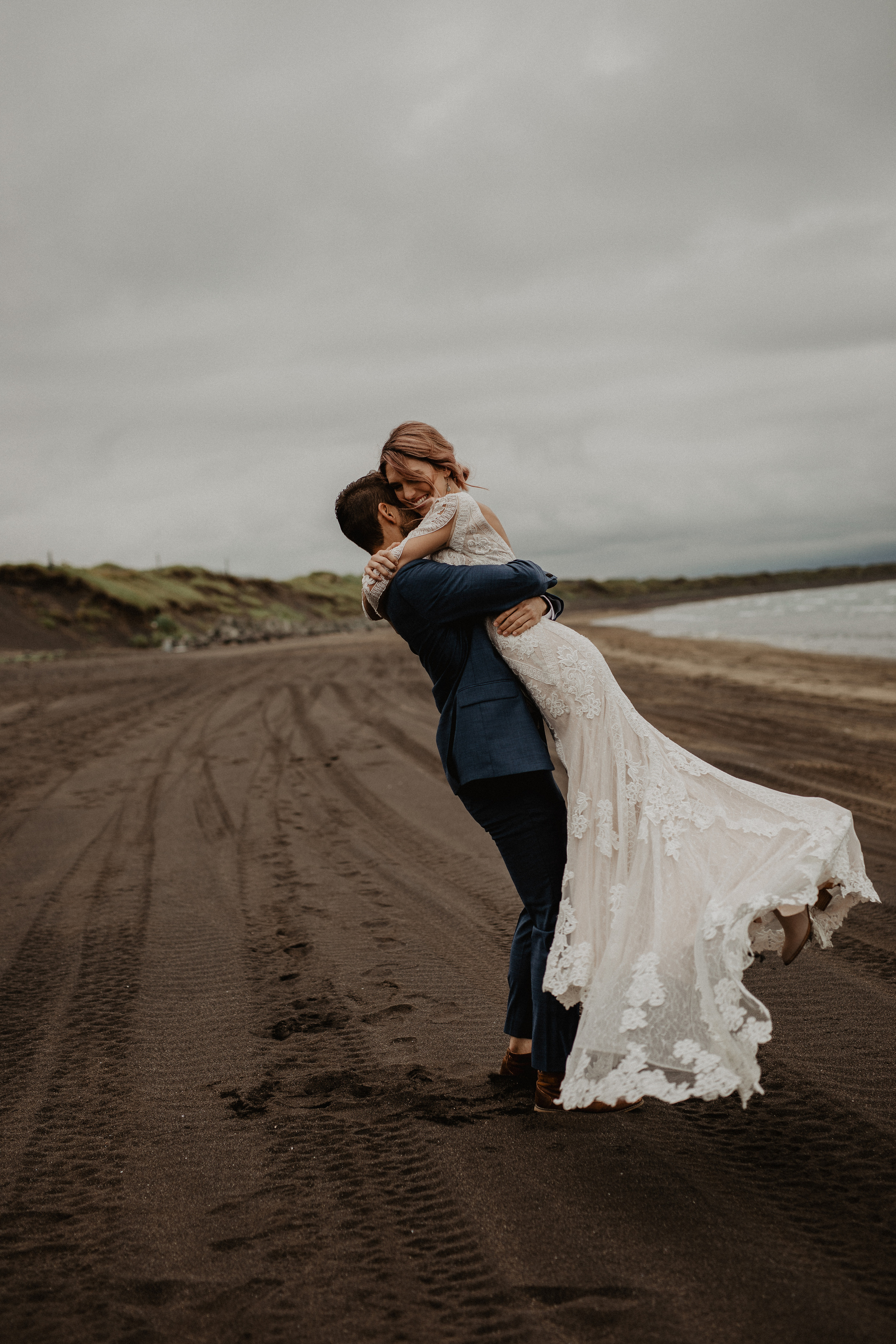 Elopement at Haifoss waterfall. Iceland elopement photo and video | Nikolaichik Photo