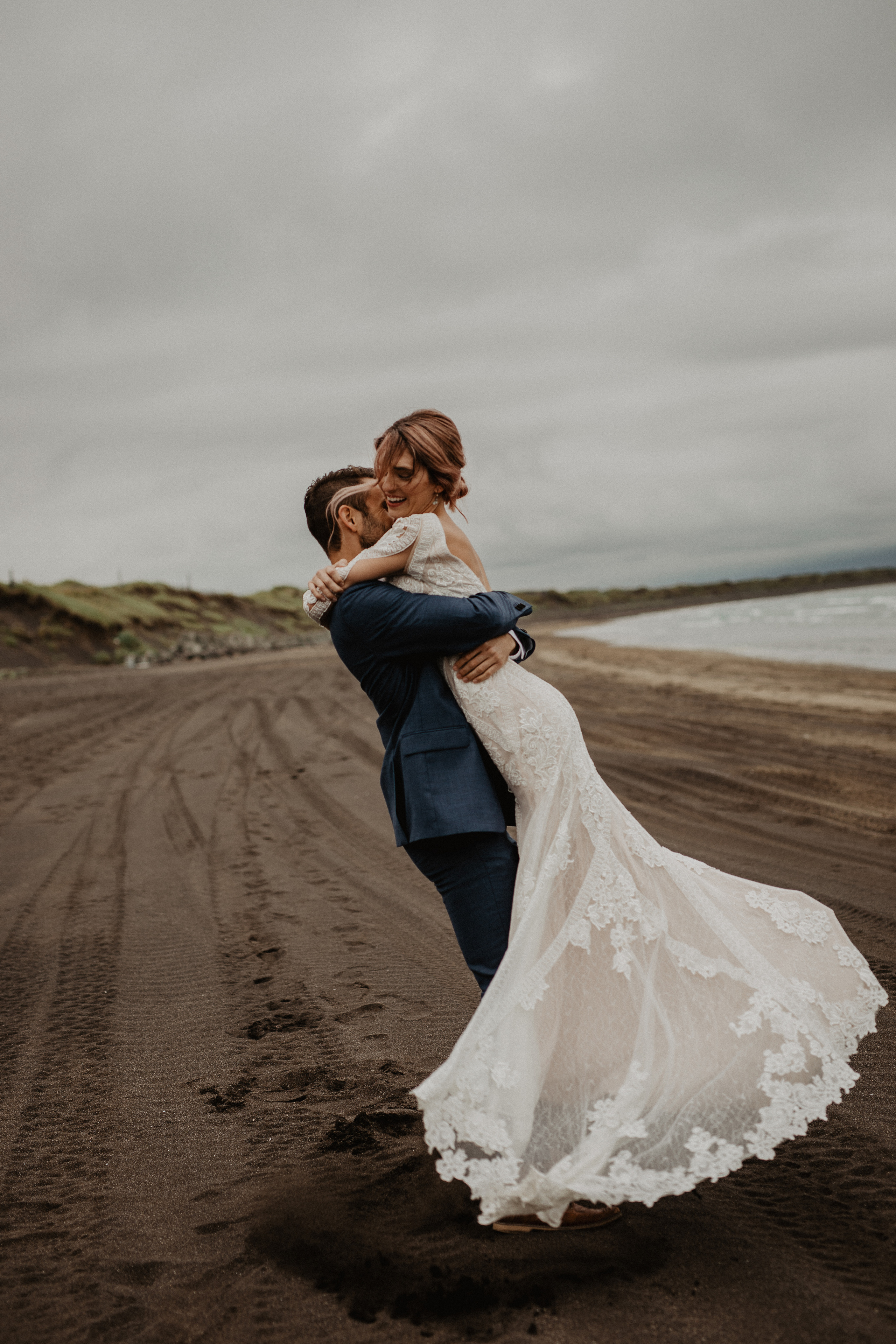 Elopement at Haifoss waterfall. Iceland elopement photo and video | Nikolaichik Photo