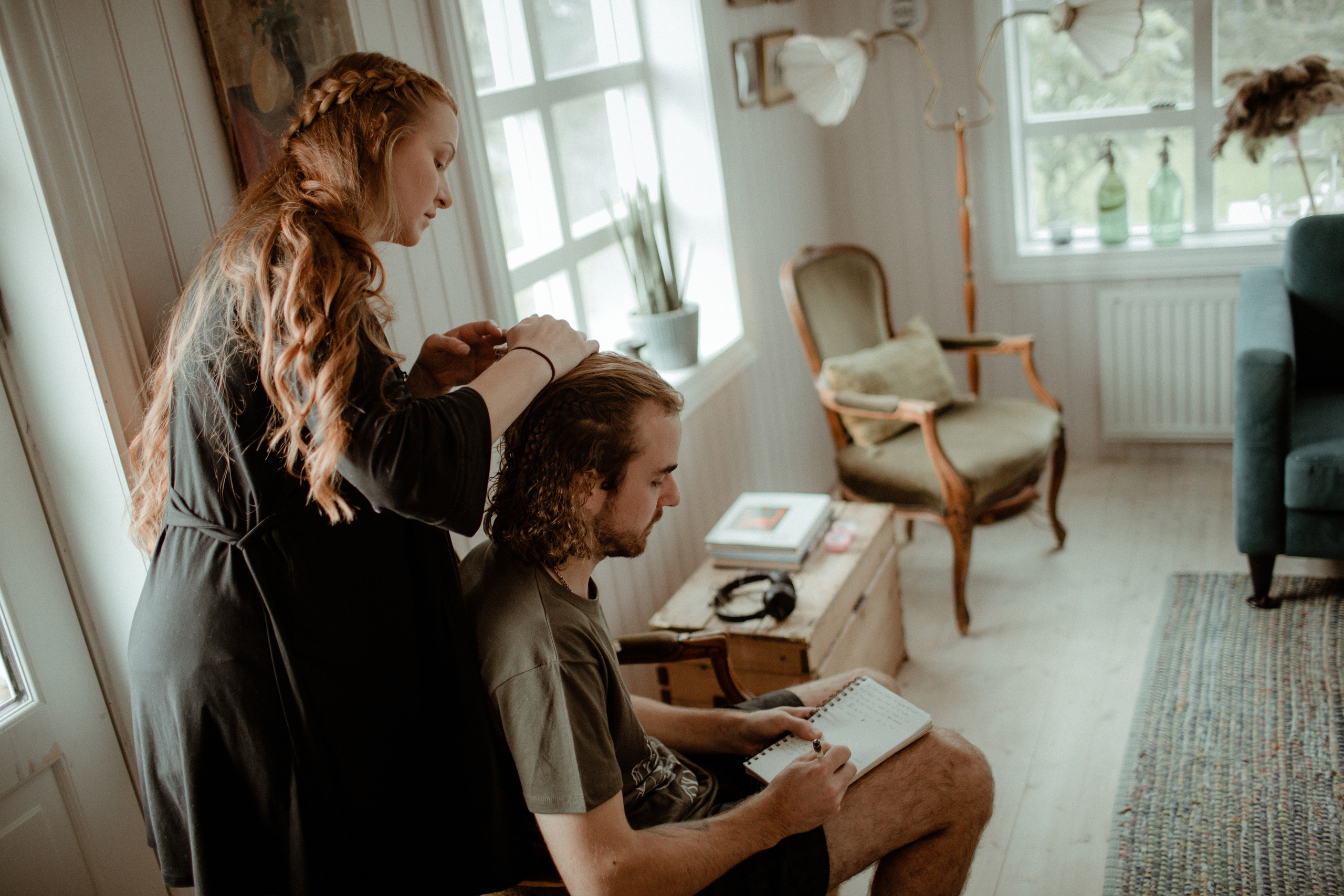 Ceremony at secret waterfall Iceland. Iceland elopement photographer & videographer