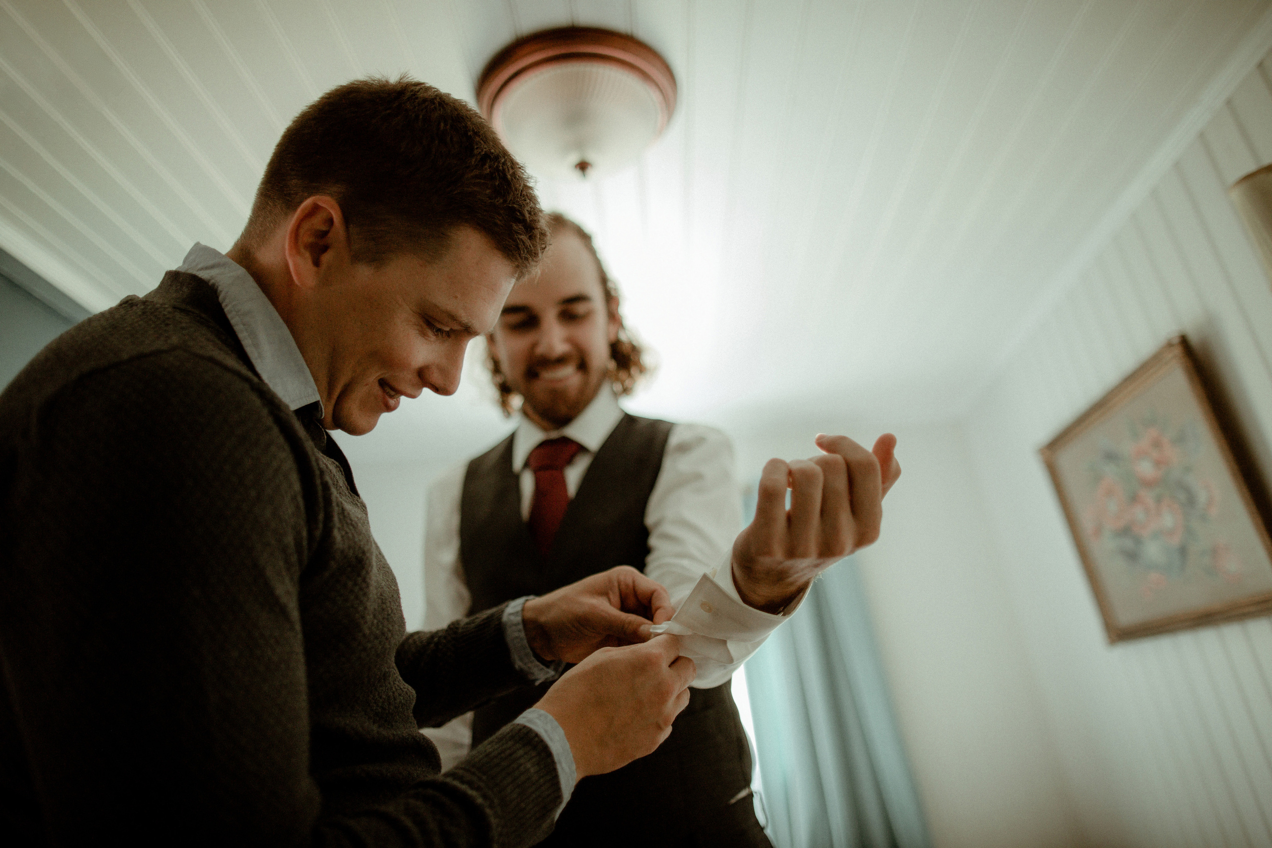 Ceremony at secret waterfall Iceland. Iceland elopement photographer & videographer