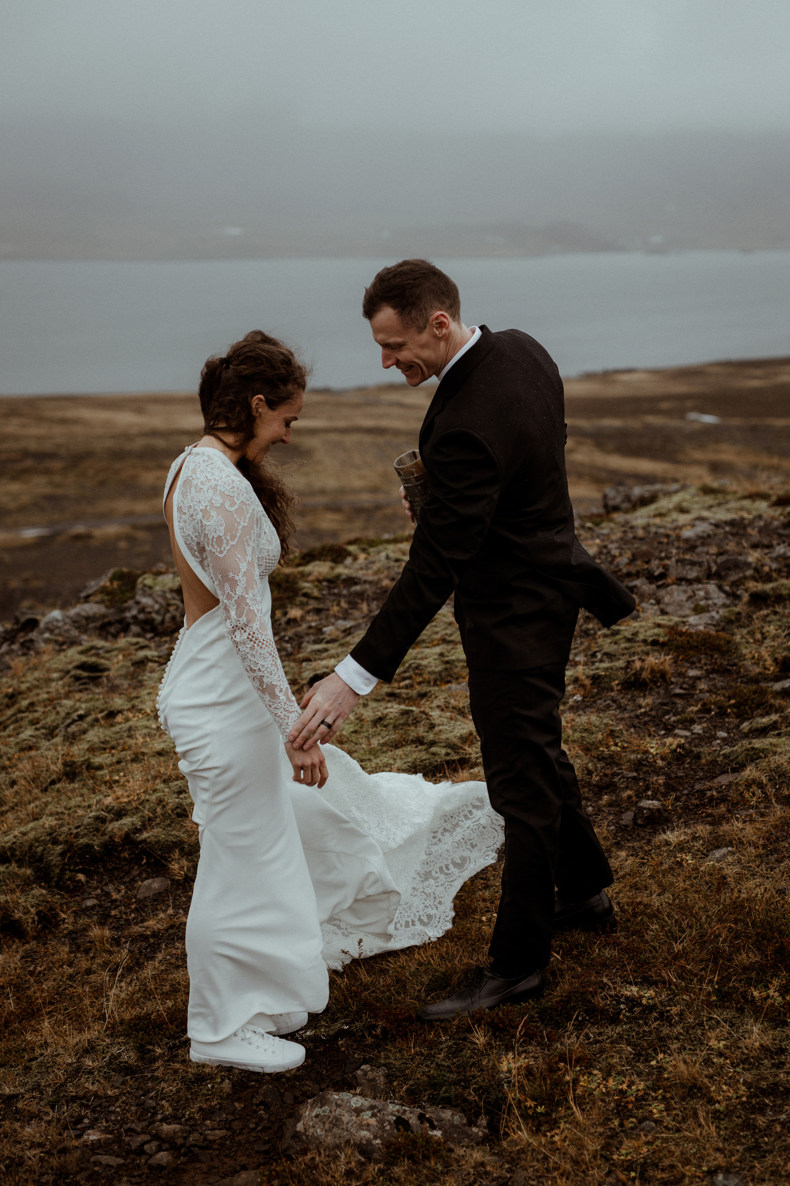 Scenic Fjords Elopement in Iceland. Iceland elopement photographer & videographer