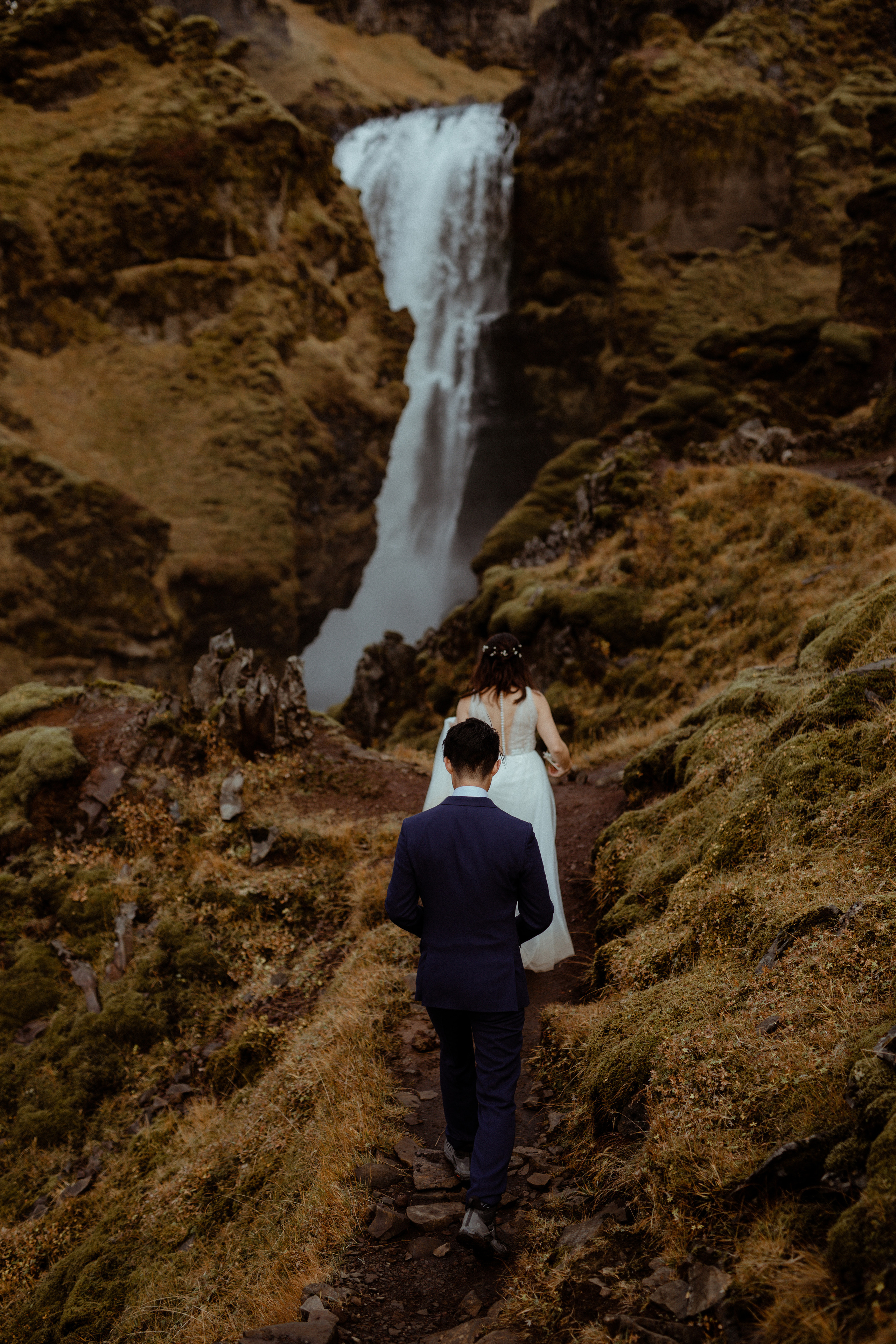Hidden Waterfalls Iceland Elopement. Iceland elopement photo and video | Nikolaichik Photo