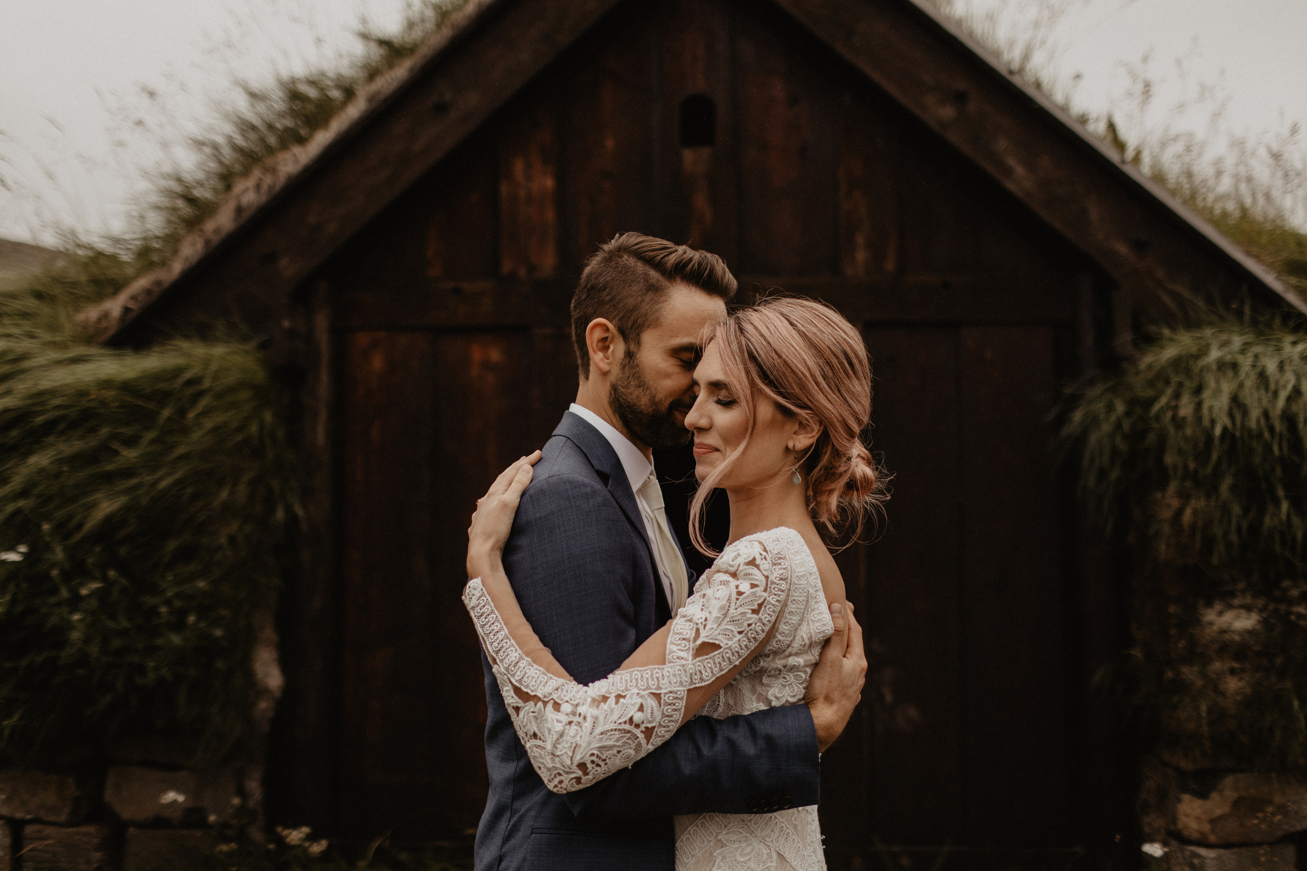 Elopement at Haifoss waterfall. Iceland elopement photo and video | Nikolaichik Photo