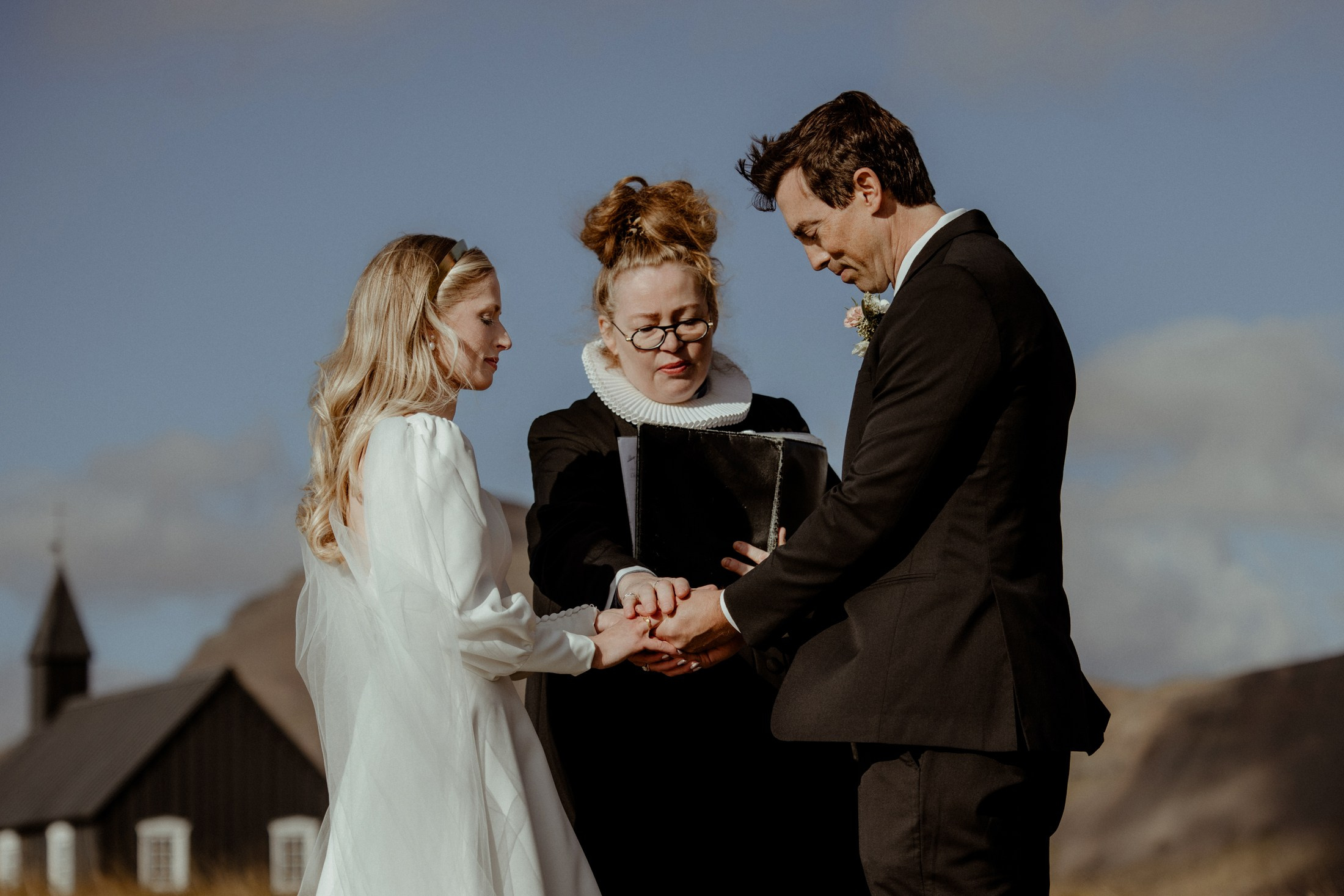 Iceland elopement at Budir Black Church | Snæfellsnes wedding by Iceland elopement photographer & videographer. Iceland elopement photographer & videographer