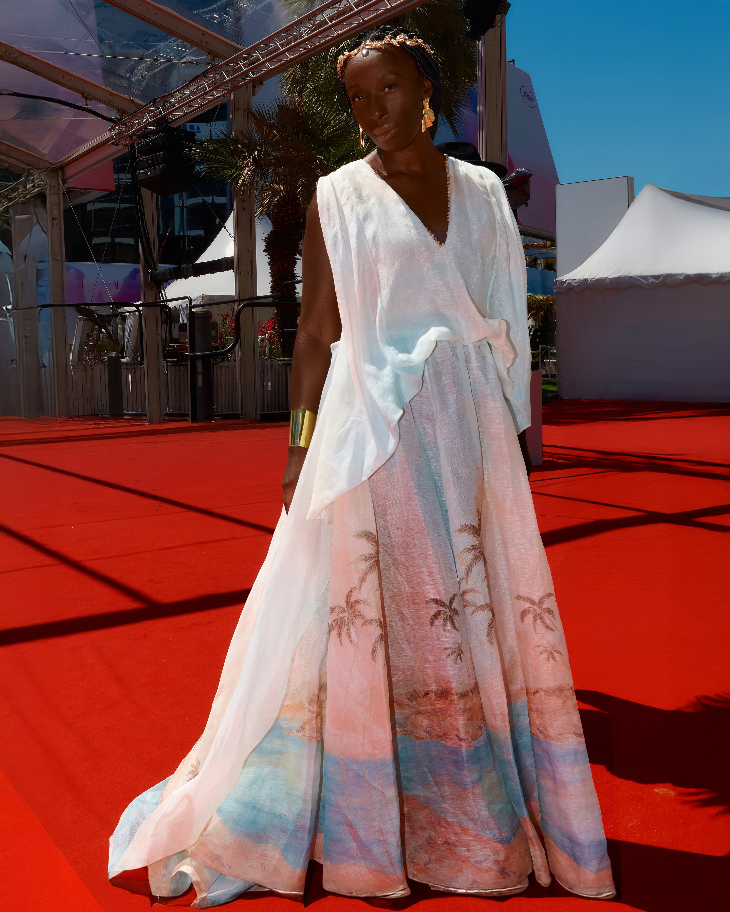 Stylish portrait of Eunice Olumide in Cannes by professional photographer Alisa Postnykova 2026