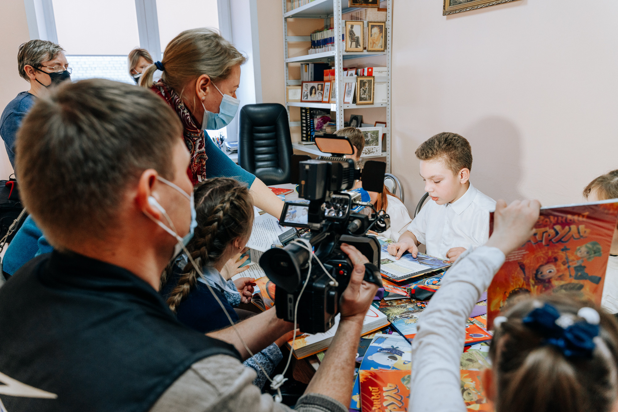 International Book Donation Day was held at boarding school. Photographer in England Ekaterina Romanova