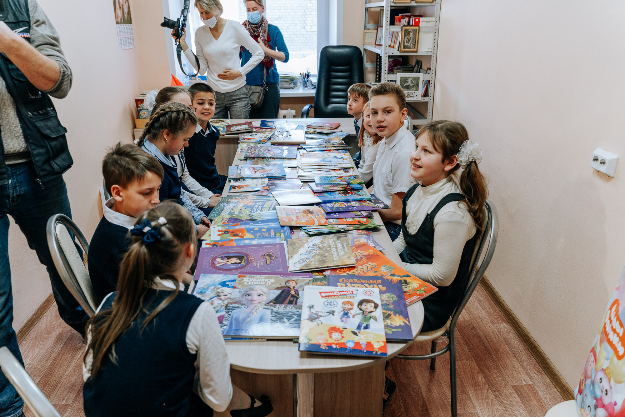 International Book Donation Day was held at boarding school. Photographer in England Ekaterina Romanova