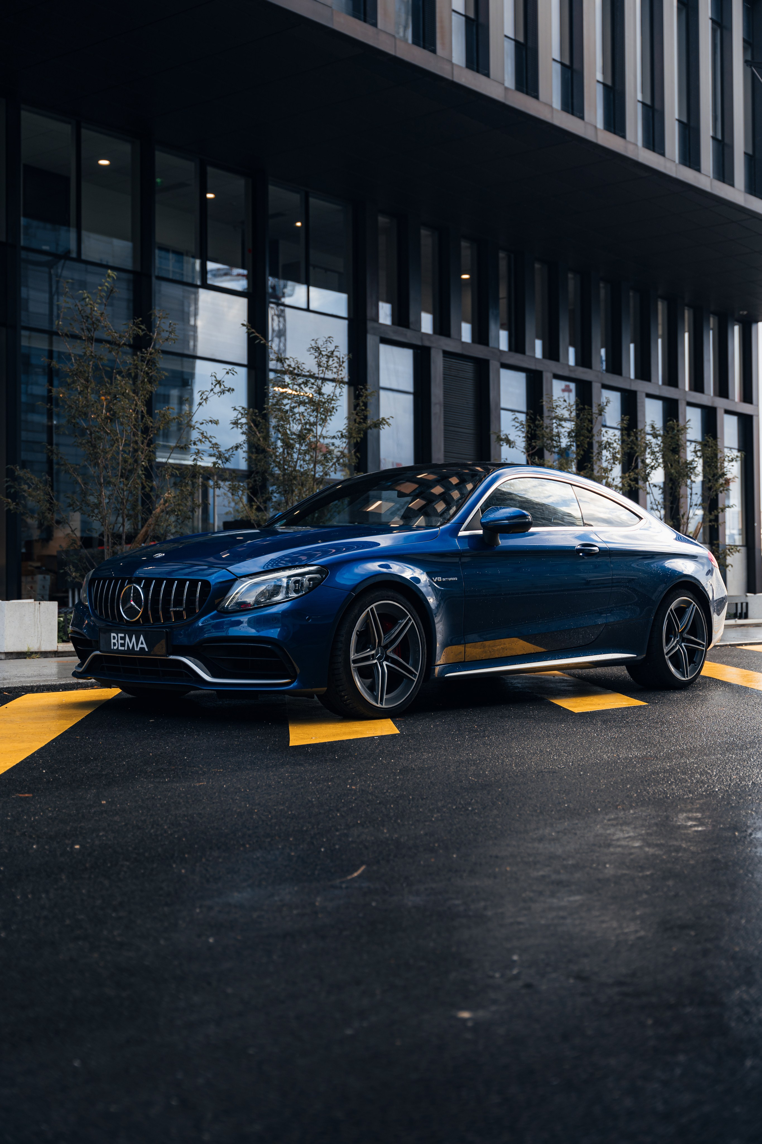 Mercedes-Benz C63s AMG. Photographe de voitures à Paris — Vitalii Motruk