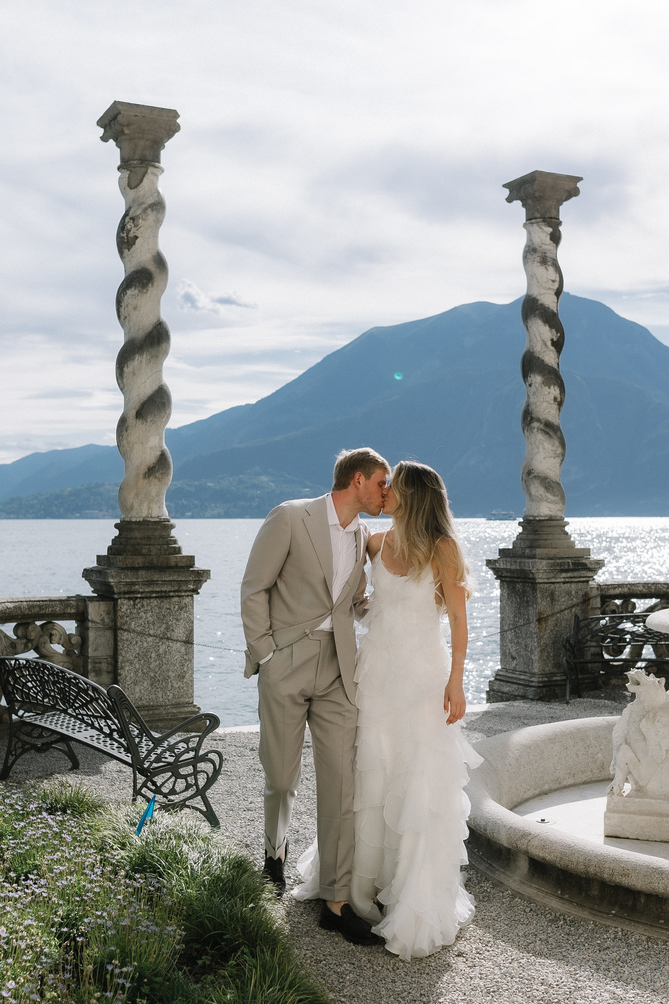 Lake Como Elopement Photography | Boat & Villa Monastero Wedding. Photographer in Italy Anna Linnik