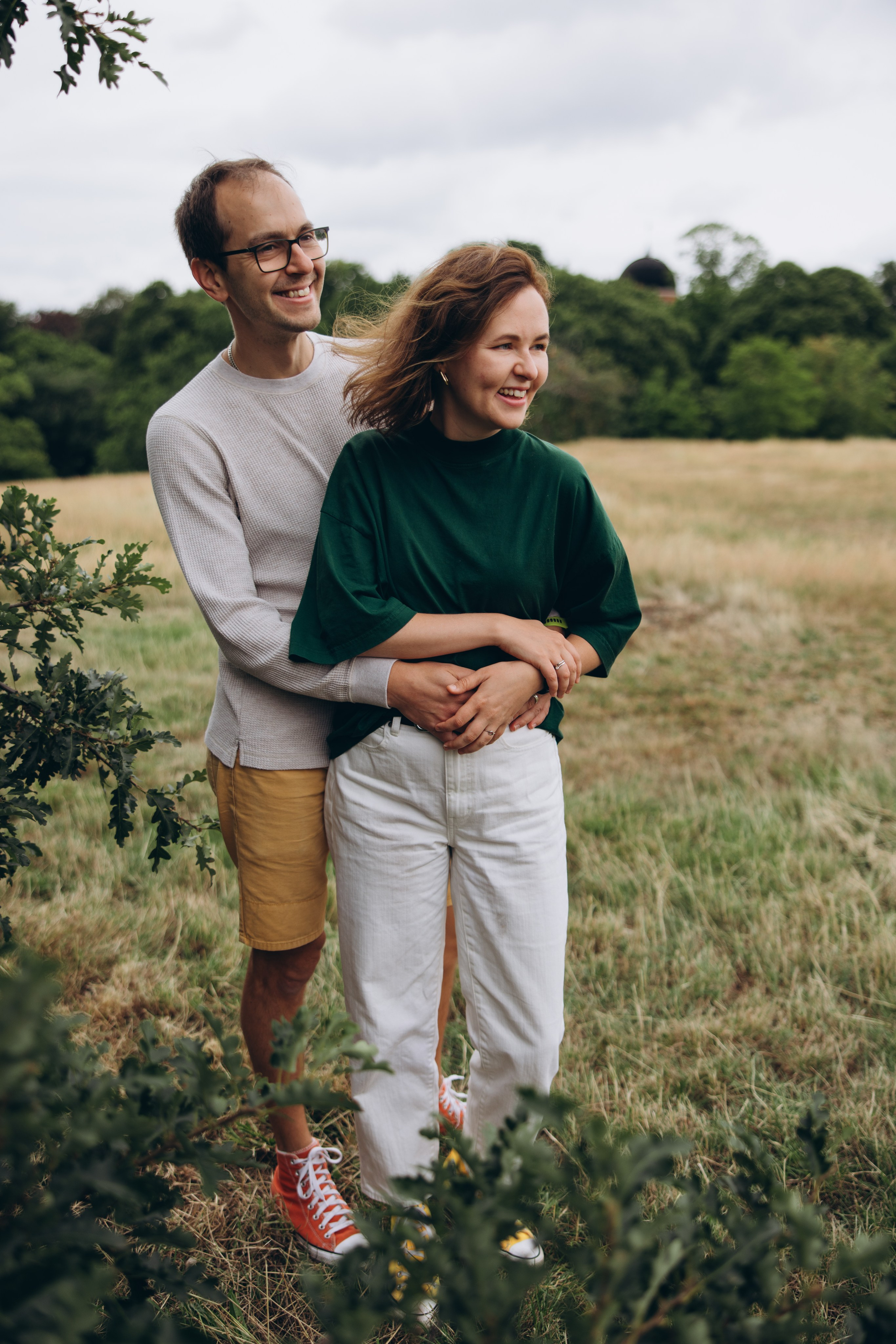 Milena with parents (Greenwich Park). Anastasia Klink, Photographer in London