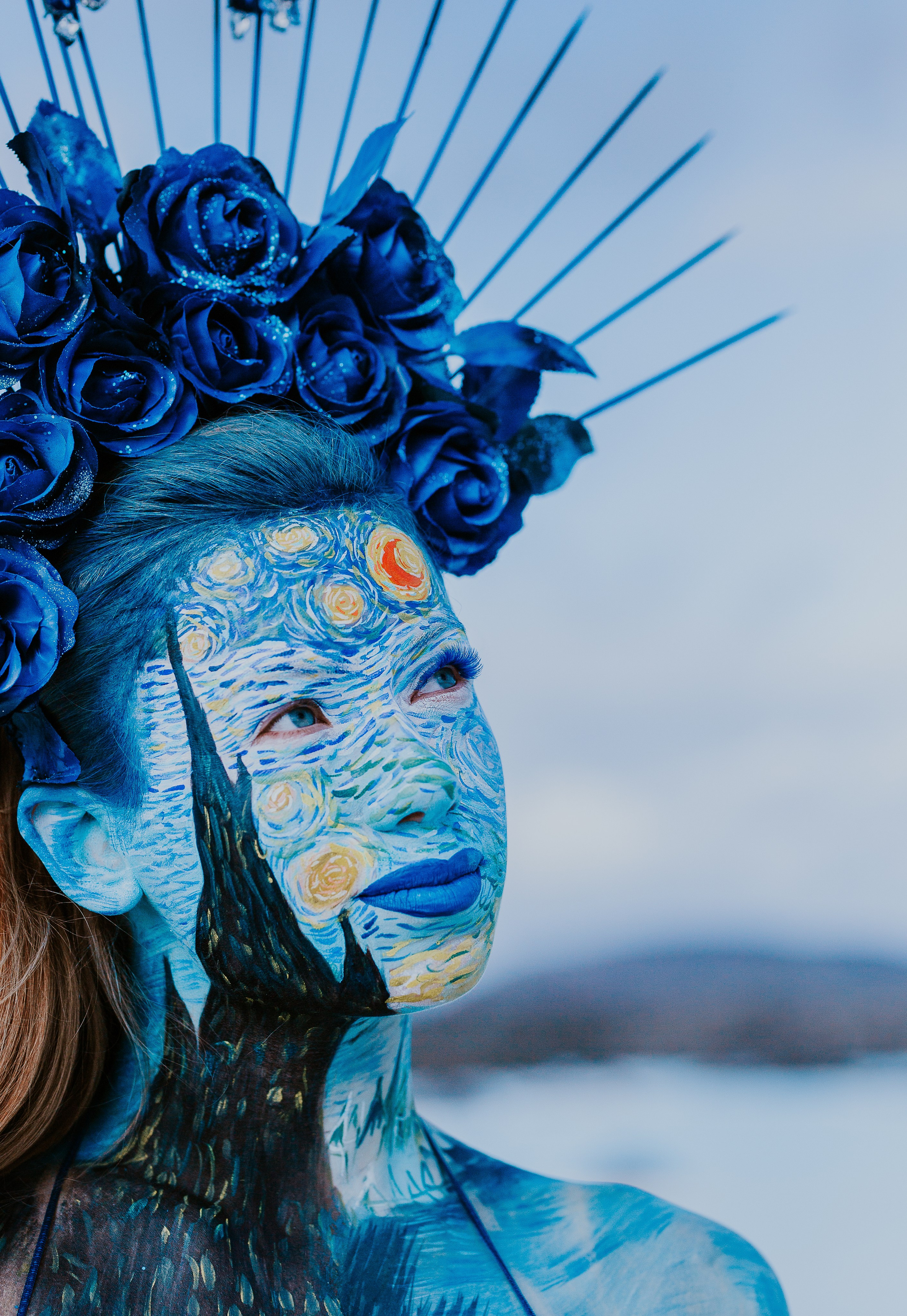 Free-spirited and fierce—woman posing for an artistic portrait in Iceland’s raw landscape