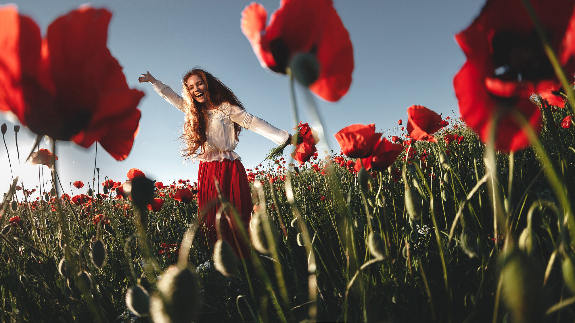 In the poppy field. Wedding photograper — Alex Popov photography Germany, Switzerland, Italy, France. Based in Stuttgart