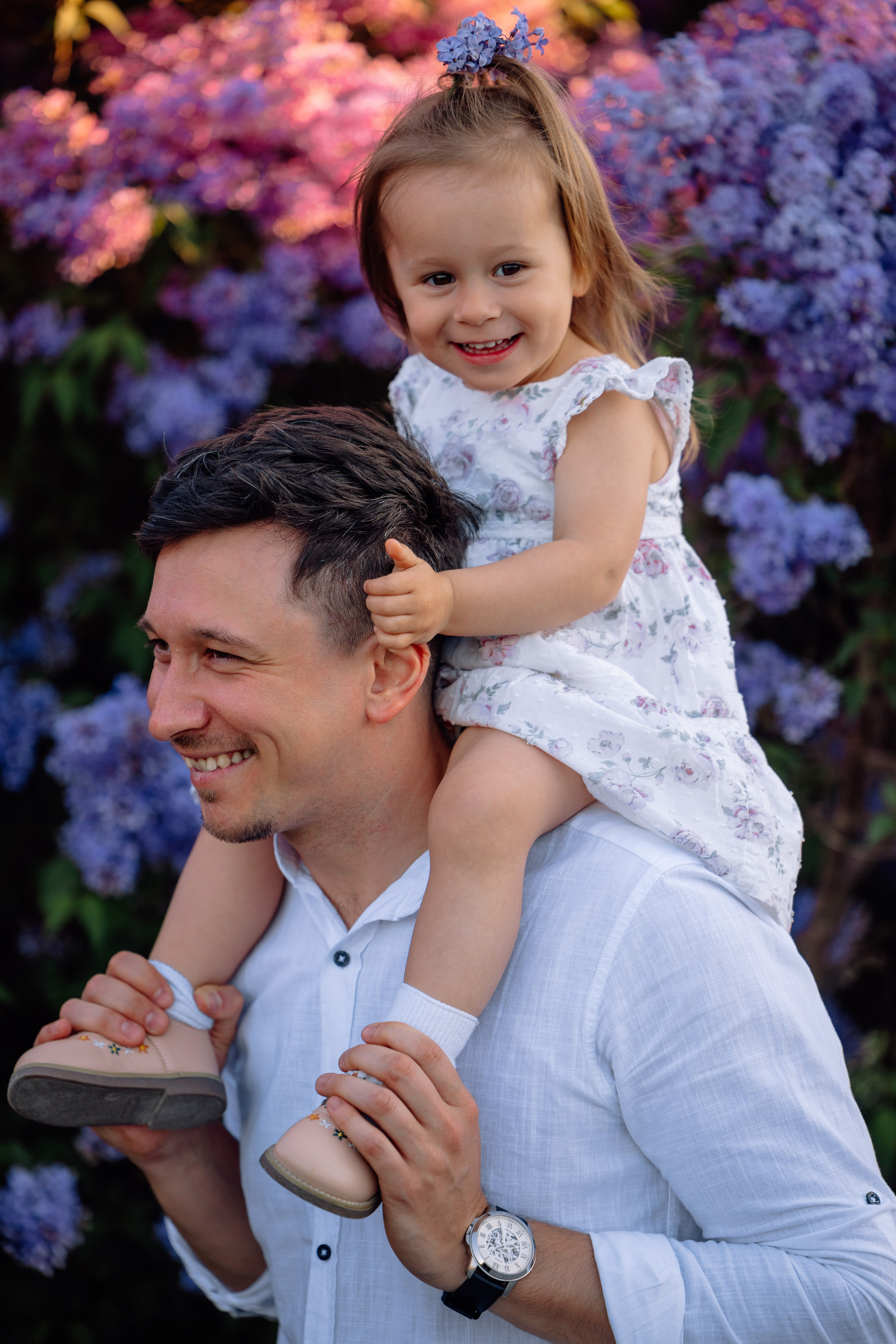 Schloss Nymphenburg: Mama, Papa und ein süßes Mädchen. Hochzeitsfotograf München Taufe Familienfotograf Tanja Mauke