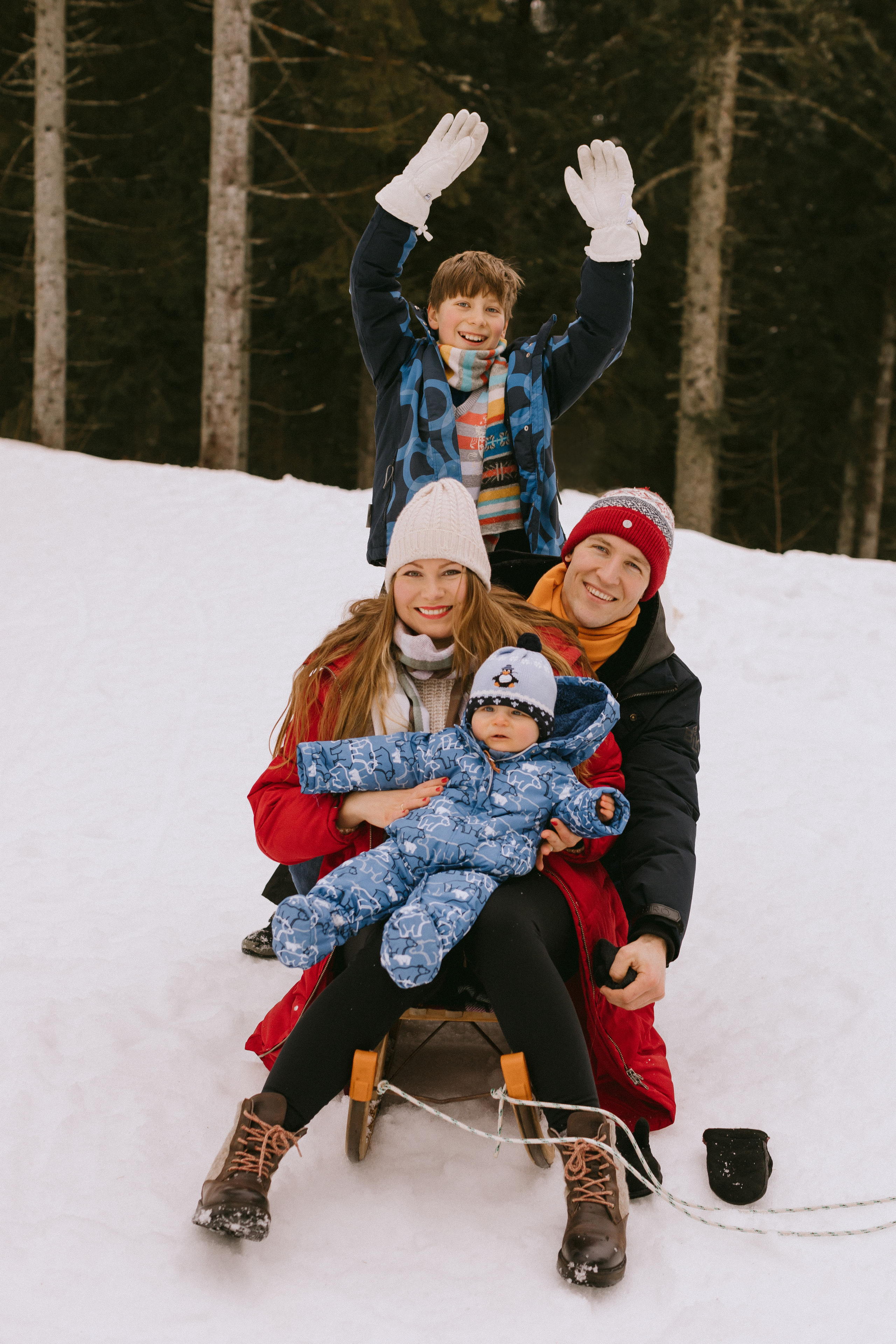 Семейная фотосессия в зимнем лесу. Maria Chistyakovа — Fotografin in Karlsruhe, Baden-Baden und Umgebung