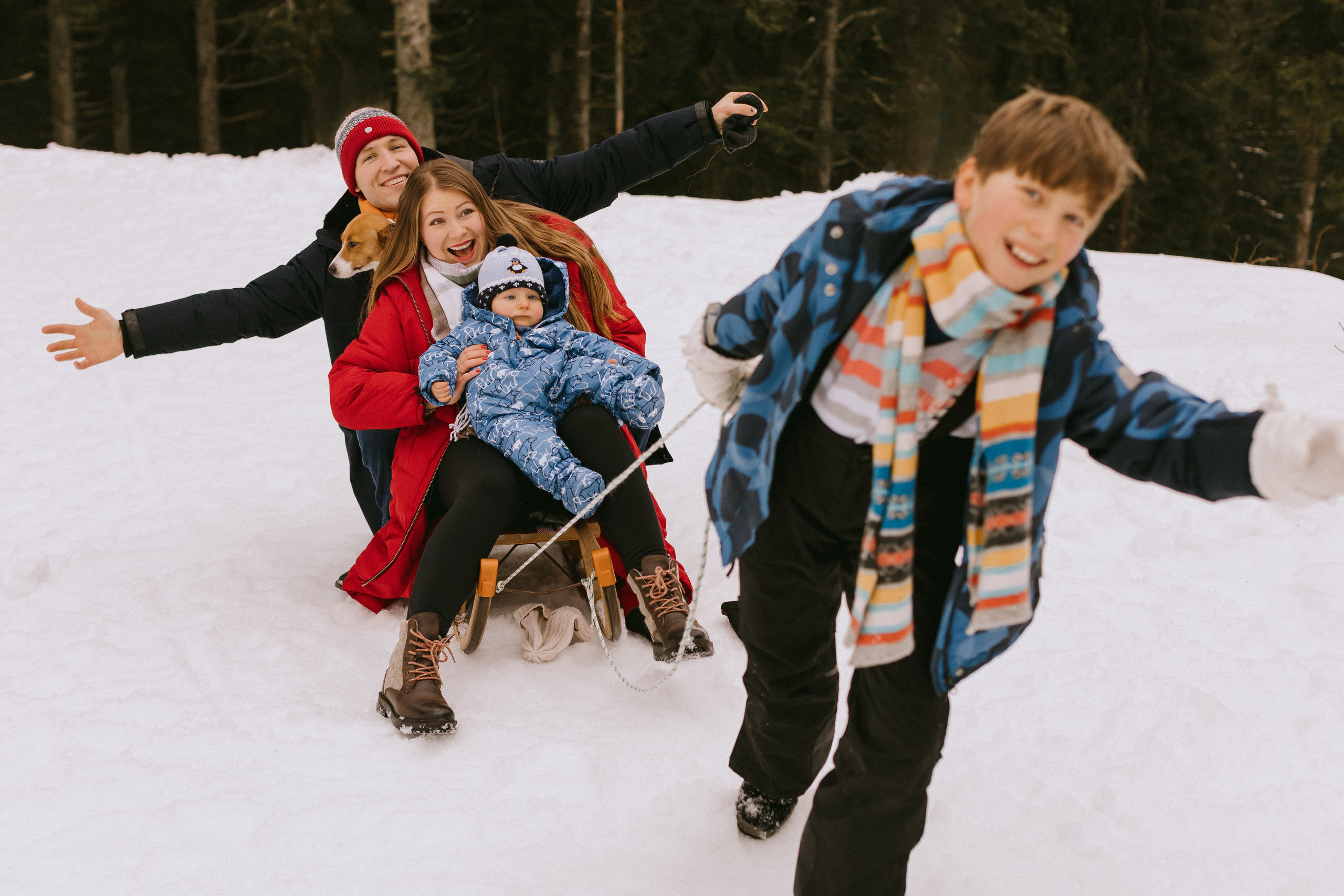 Семейная фотосессия в зимнем лесу. Maria Chistyakovа — Fotografin in Karlsruhe, Baden-Baden und Umgebung