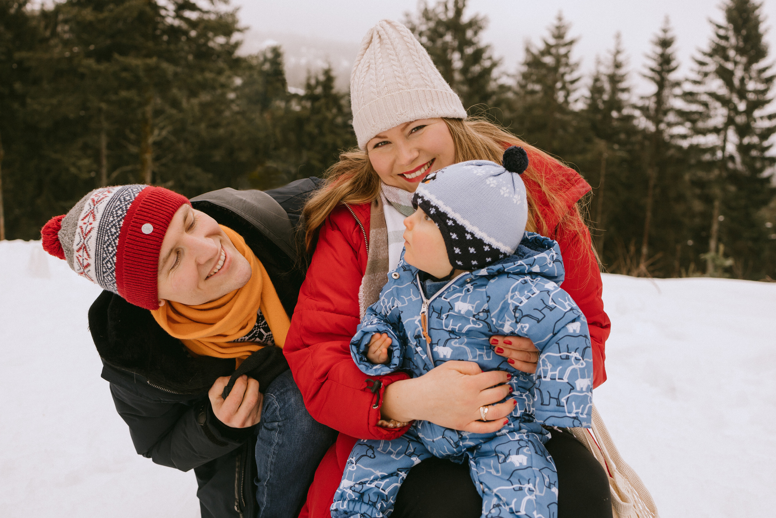 Семейная фотосессия в зимнем лесу. Maria Chistyakovа — Fotografin in Karlsruhe, Baden-Baden und Umgebung