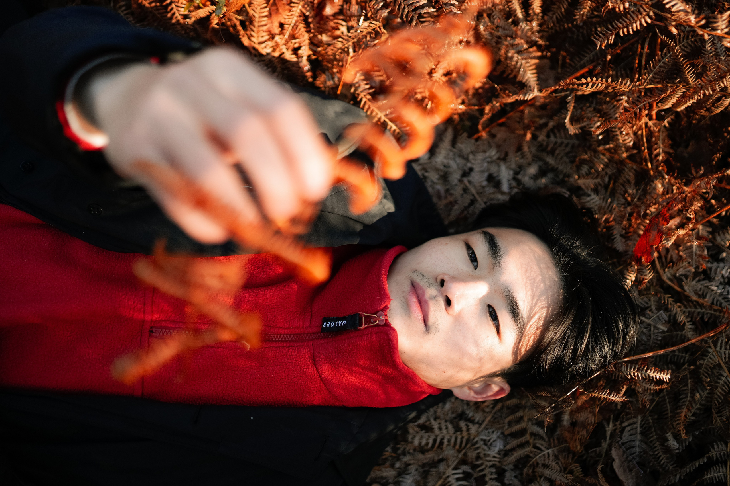 Male portrait in woods