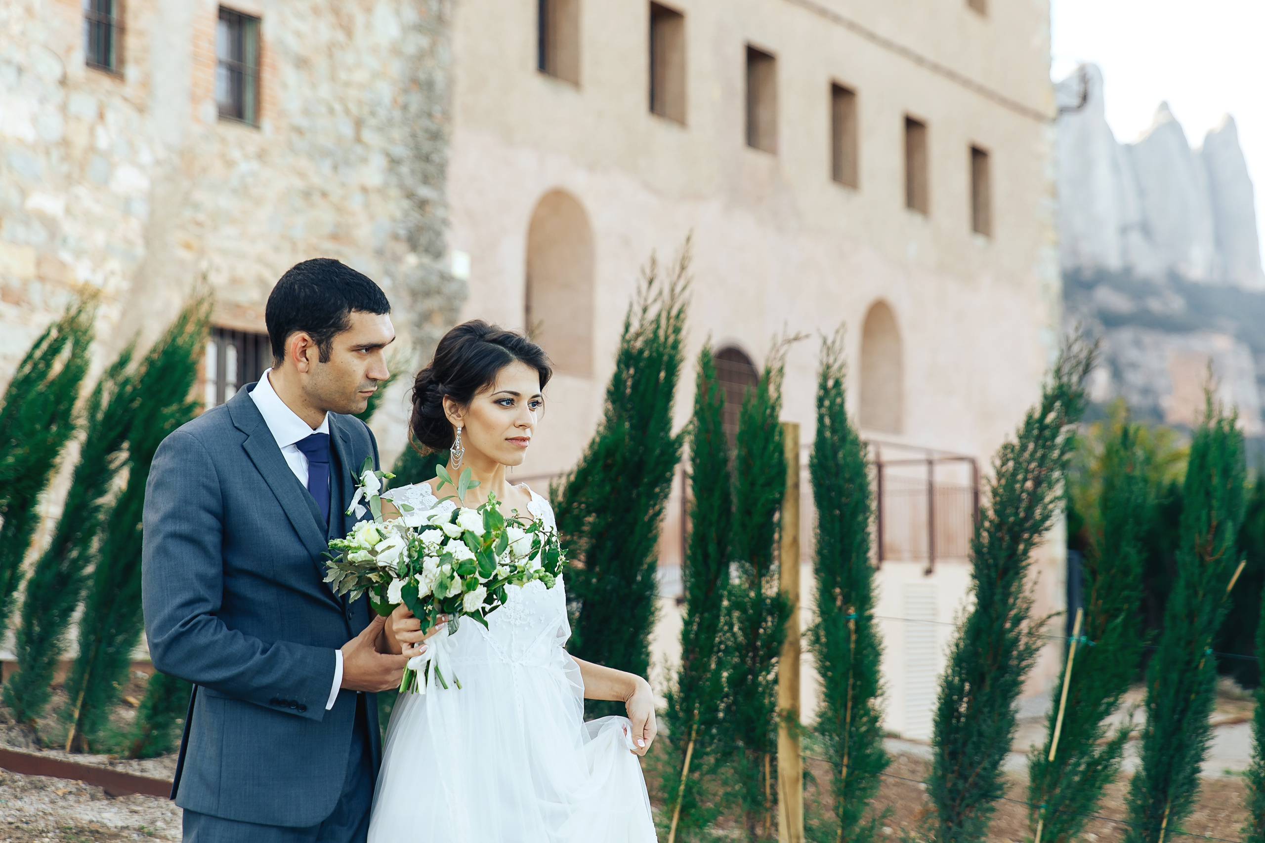 Свадебная фотосессия на горе Монсеррат, Барселона, Испания. Свадебный. Фотограф в Барселоне, в Испании, по всей Европе - Андрей Пасечник. Тел