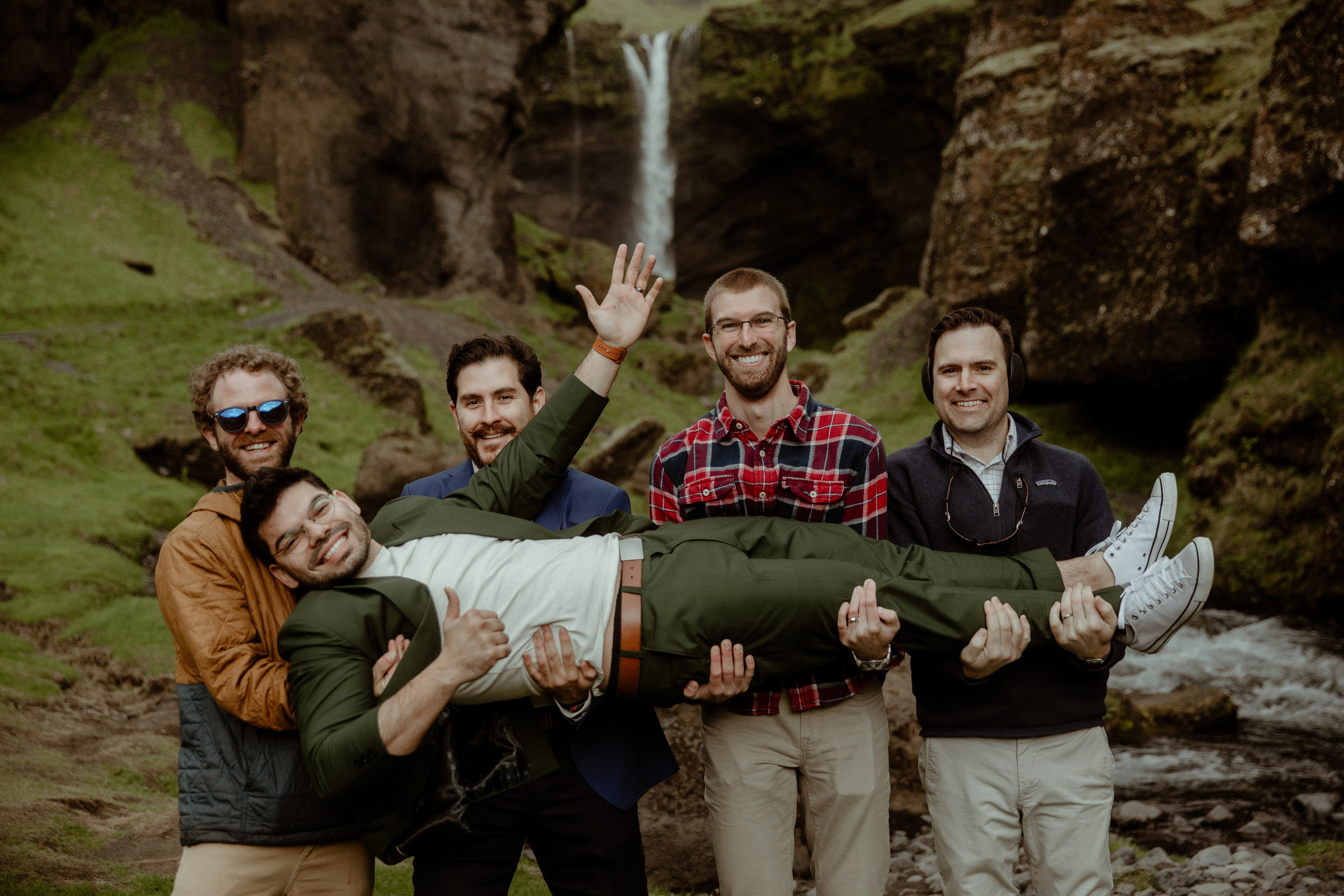 Elopement at Kvernufoss Waterfall. Iceland elopement photo and video | Nikolaichik Photo