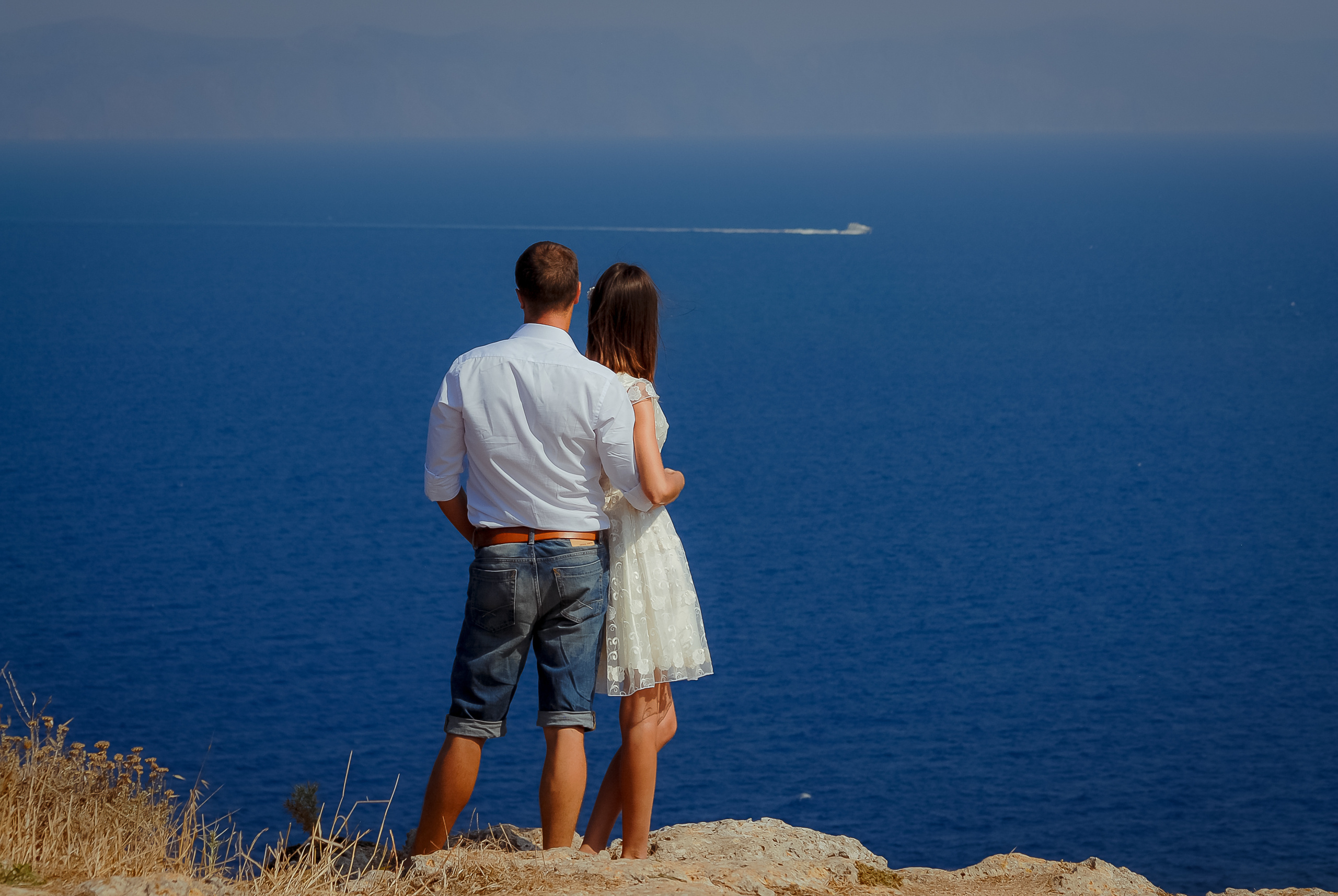 Life style. Photographer at Santorini