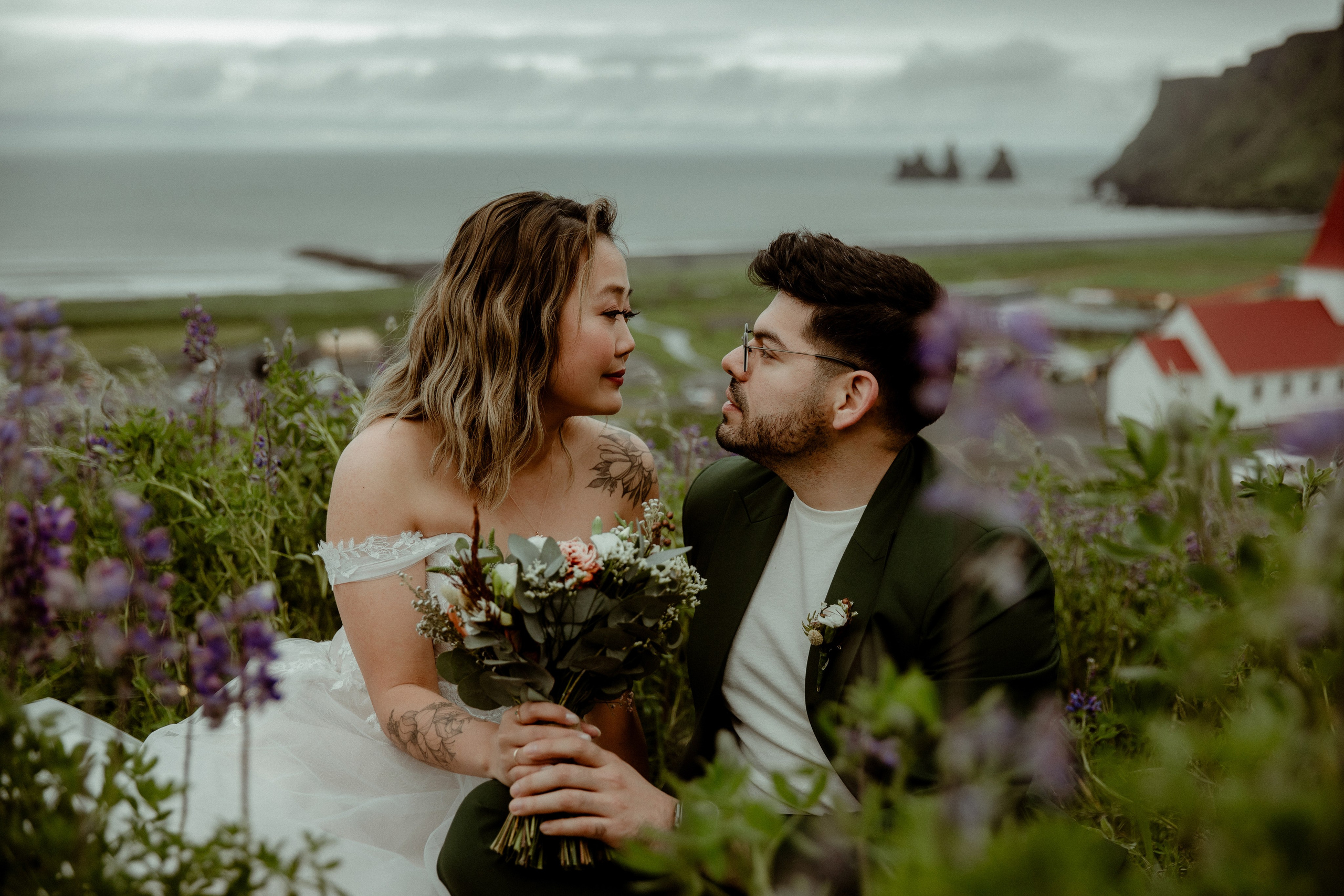 Elopement at Kvernufoss Waterfall. Iceland elopement photo and video | Nikolaichik Photo