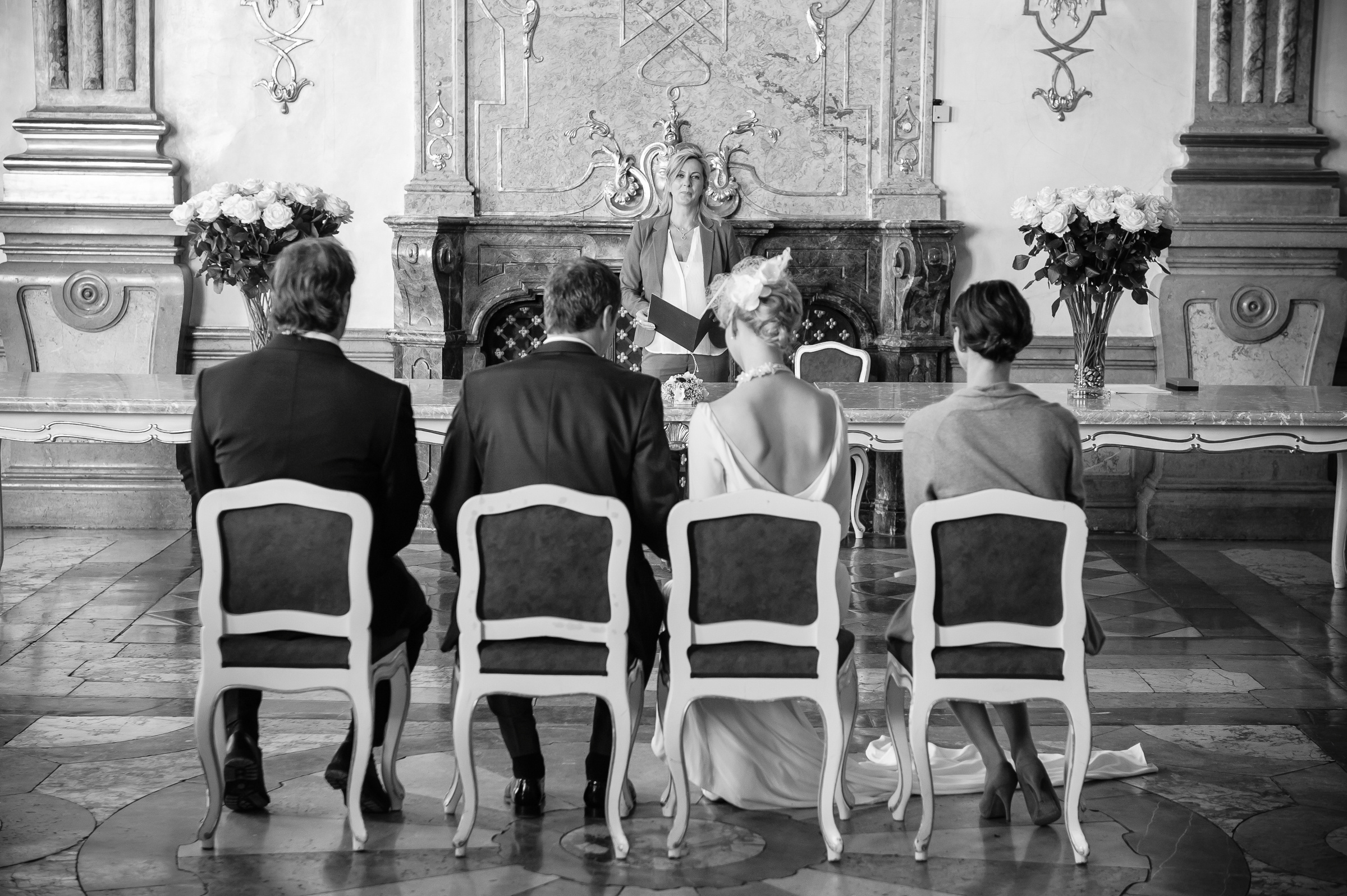 Traumhochzeit im Marmorsaal Schloss Mirabell - Salzburg. Hochzeitsfotograf München - Olga Boyko Hochzeitsreportage