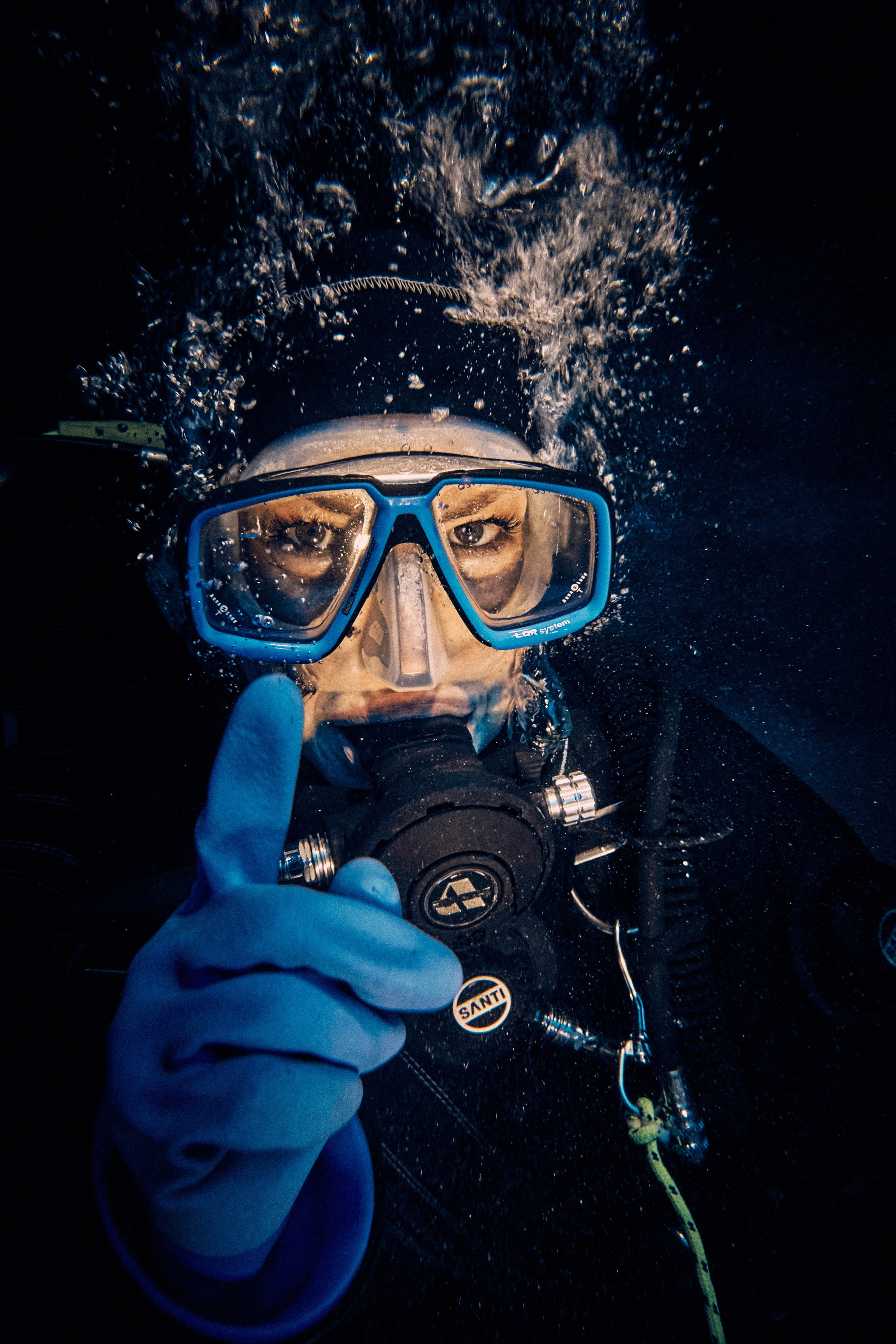 Fotograf podwodny Andriej Szypiłow. Portret podwodny. Underwater photographer Andriej Szypilow. Underwater portrait.