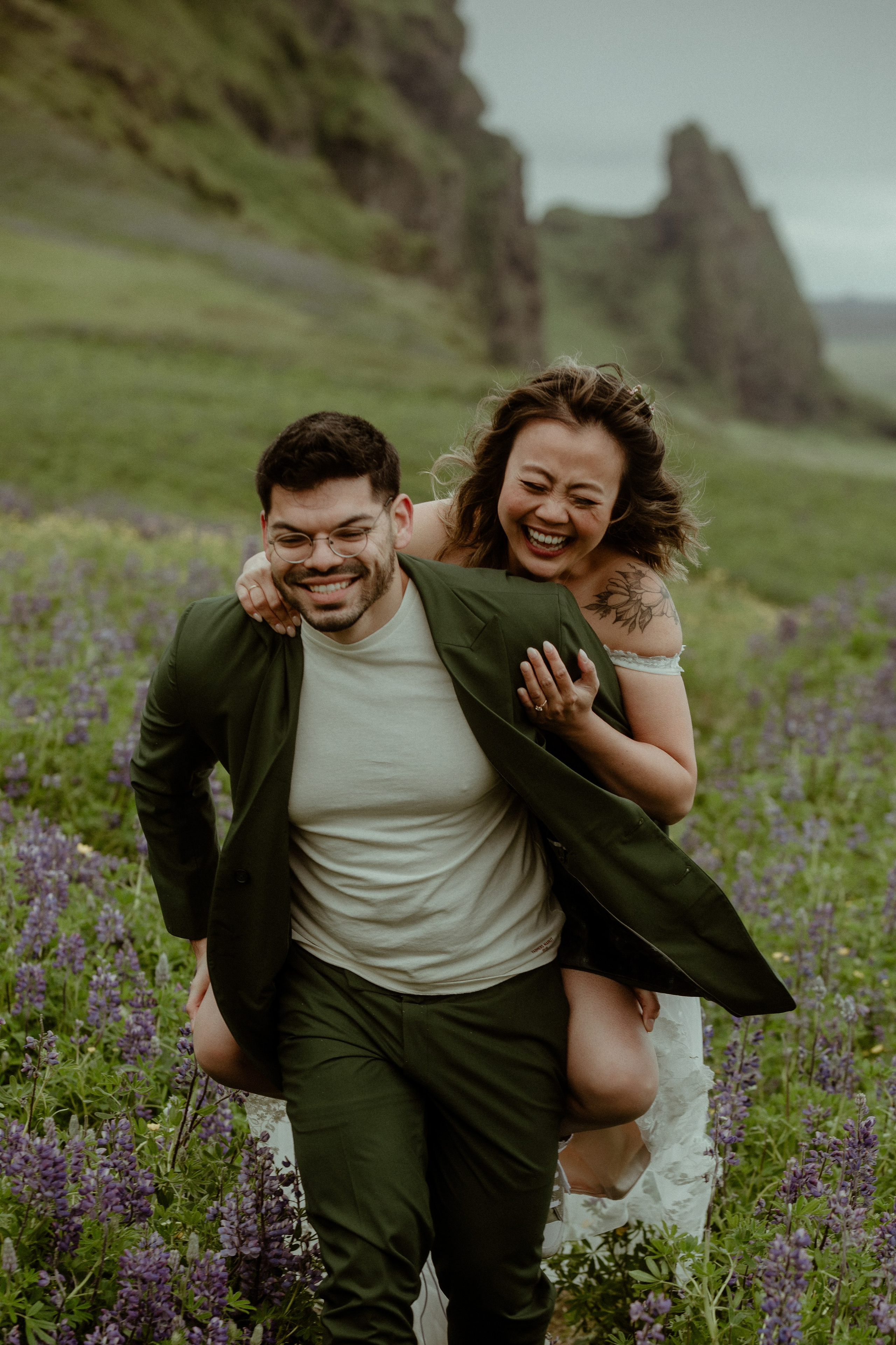 Elopement at Kvernufoss Waterfall. Iceland elopement photo and video | Nikolaichik Photo