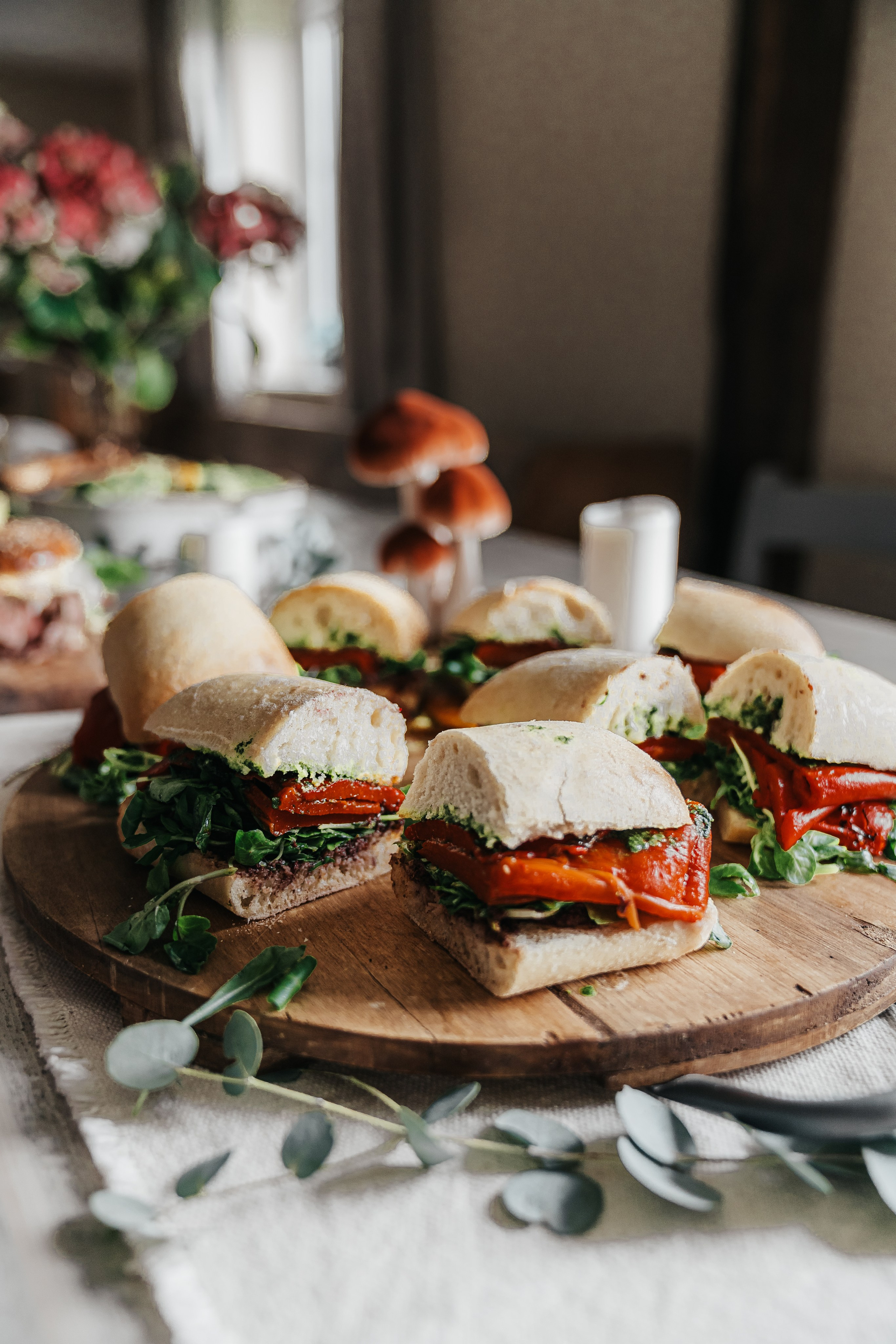 Retreat in Northumberland Roses Bowler, food photography, cake and catering photography, women run businesses, sandwiches and salads photoshoot 