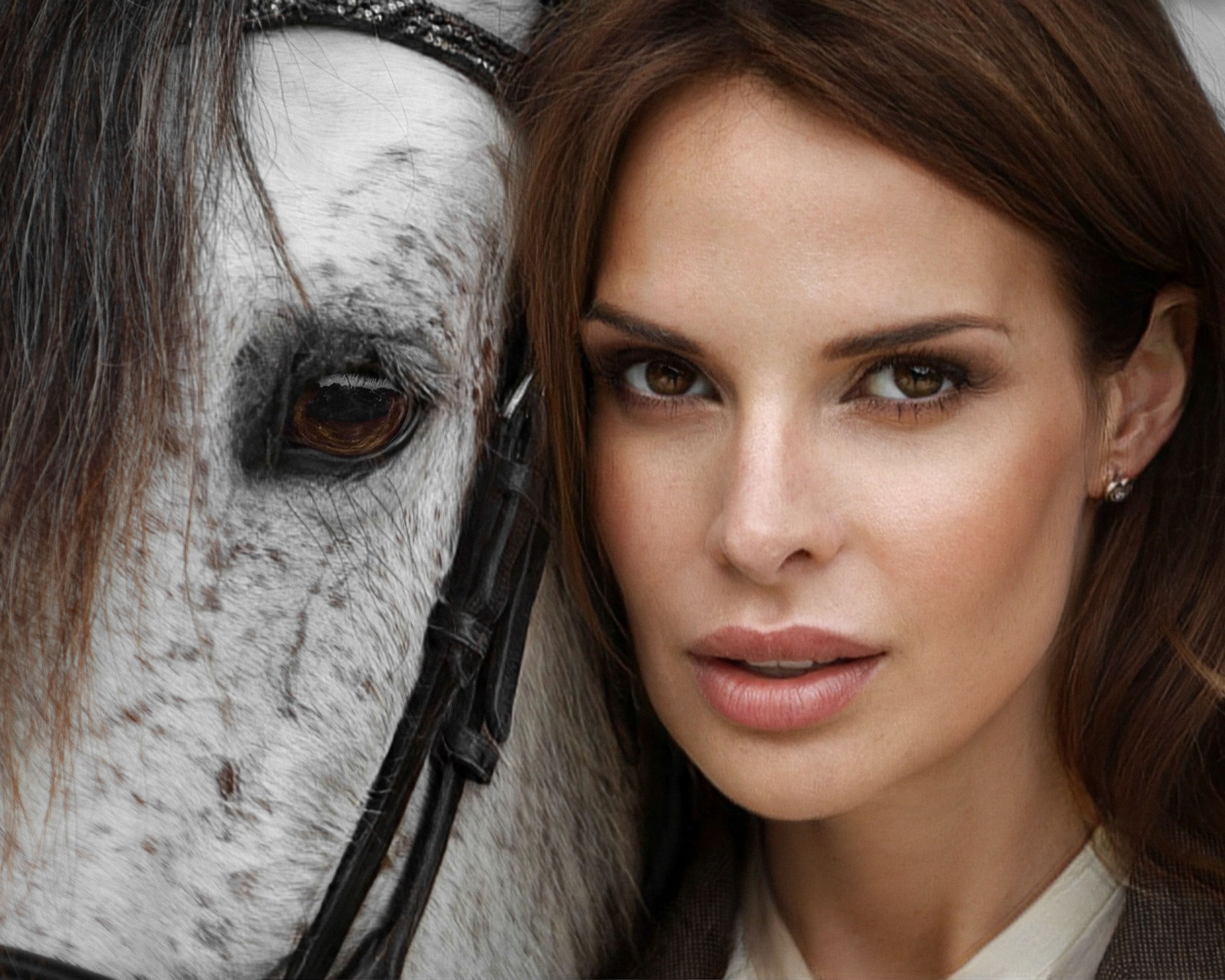 retato ojos caballo chica