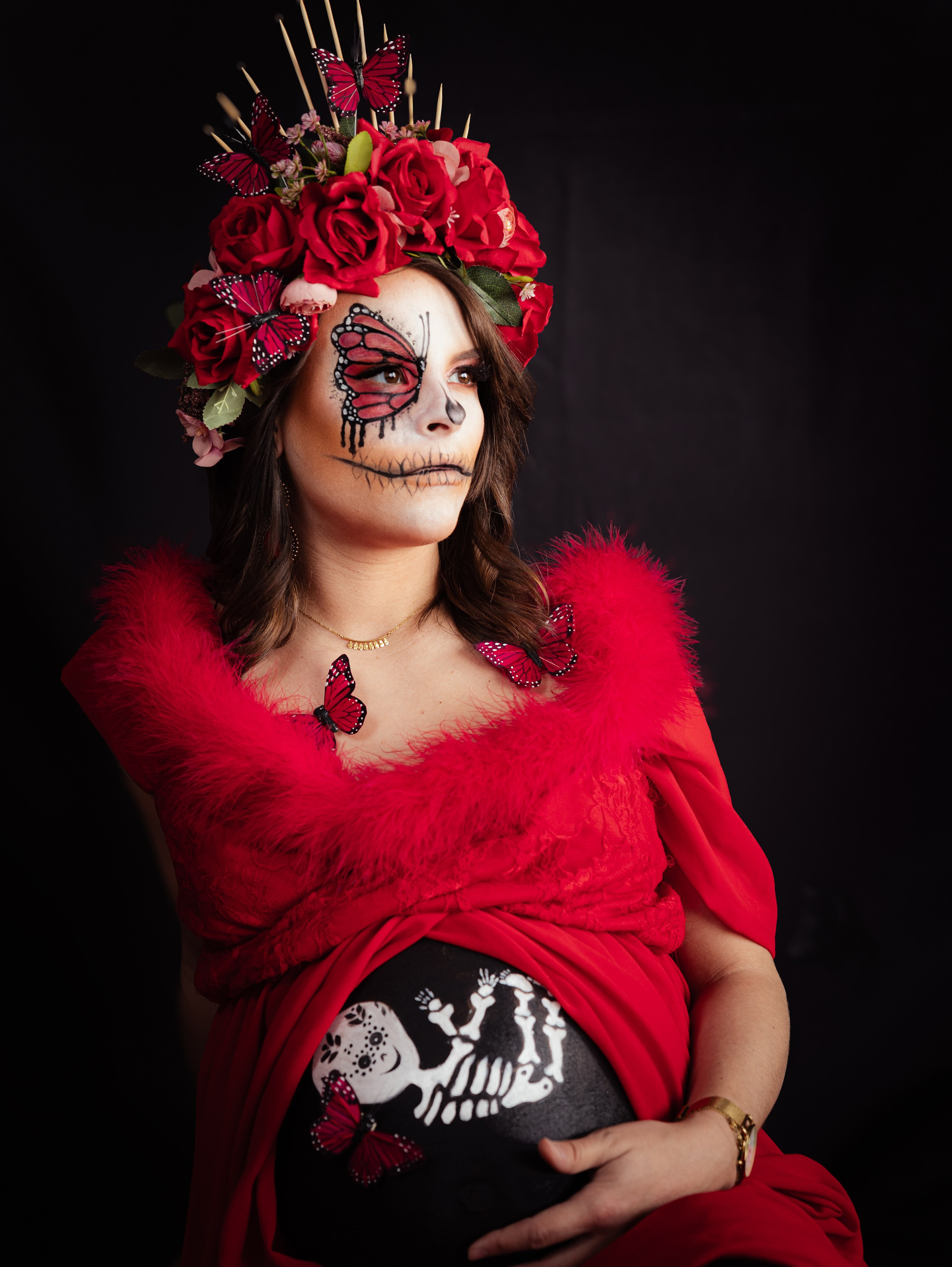 La Catrina | Maternity Photoshoot. Lifestyle a rodinná fotografka v Pisku Oxana Telupilova