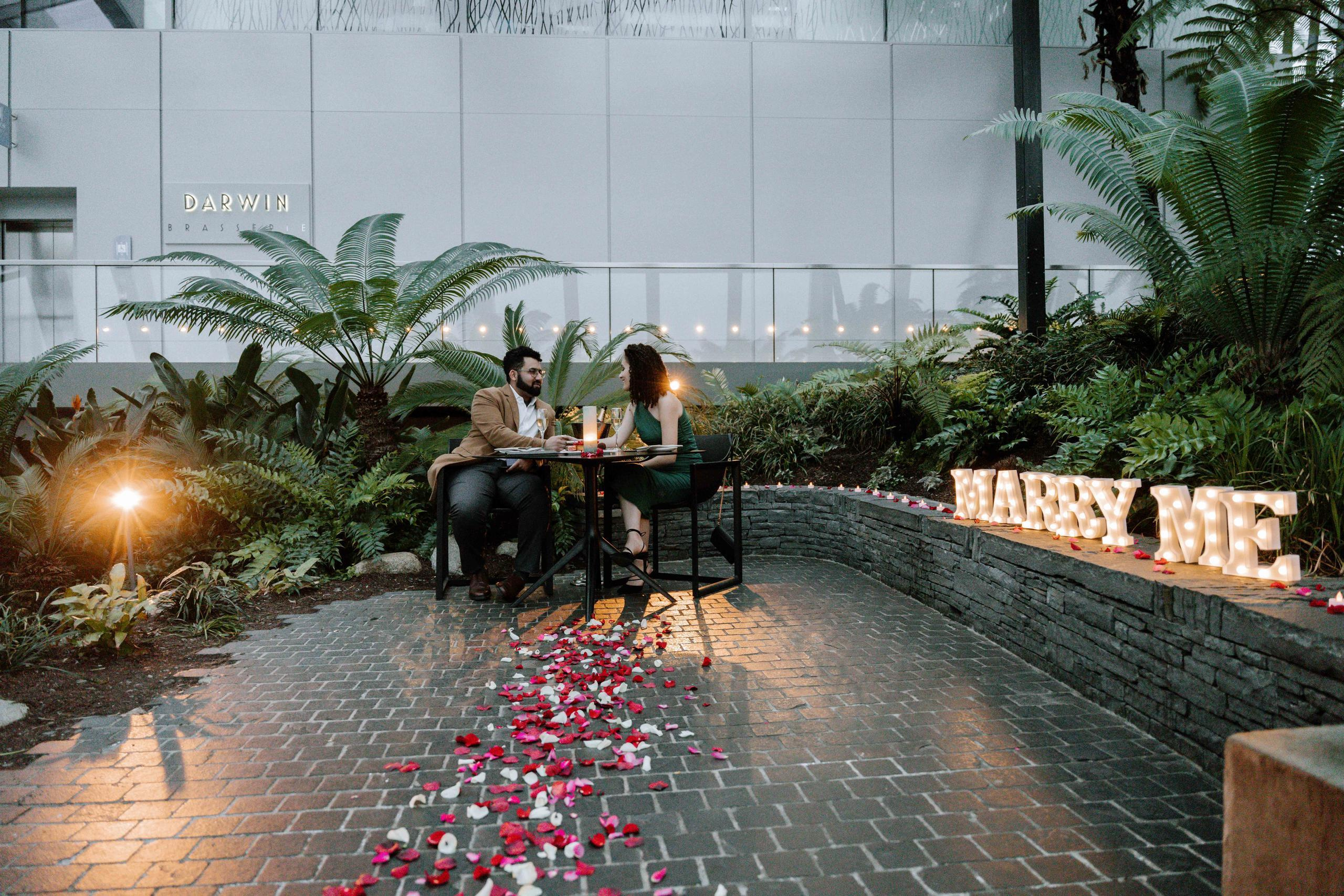 Proposal session at Sky Garden. London portrait and family photographer