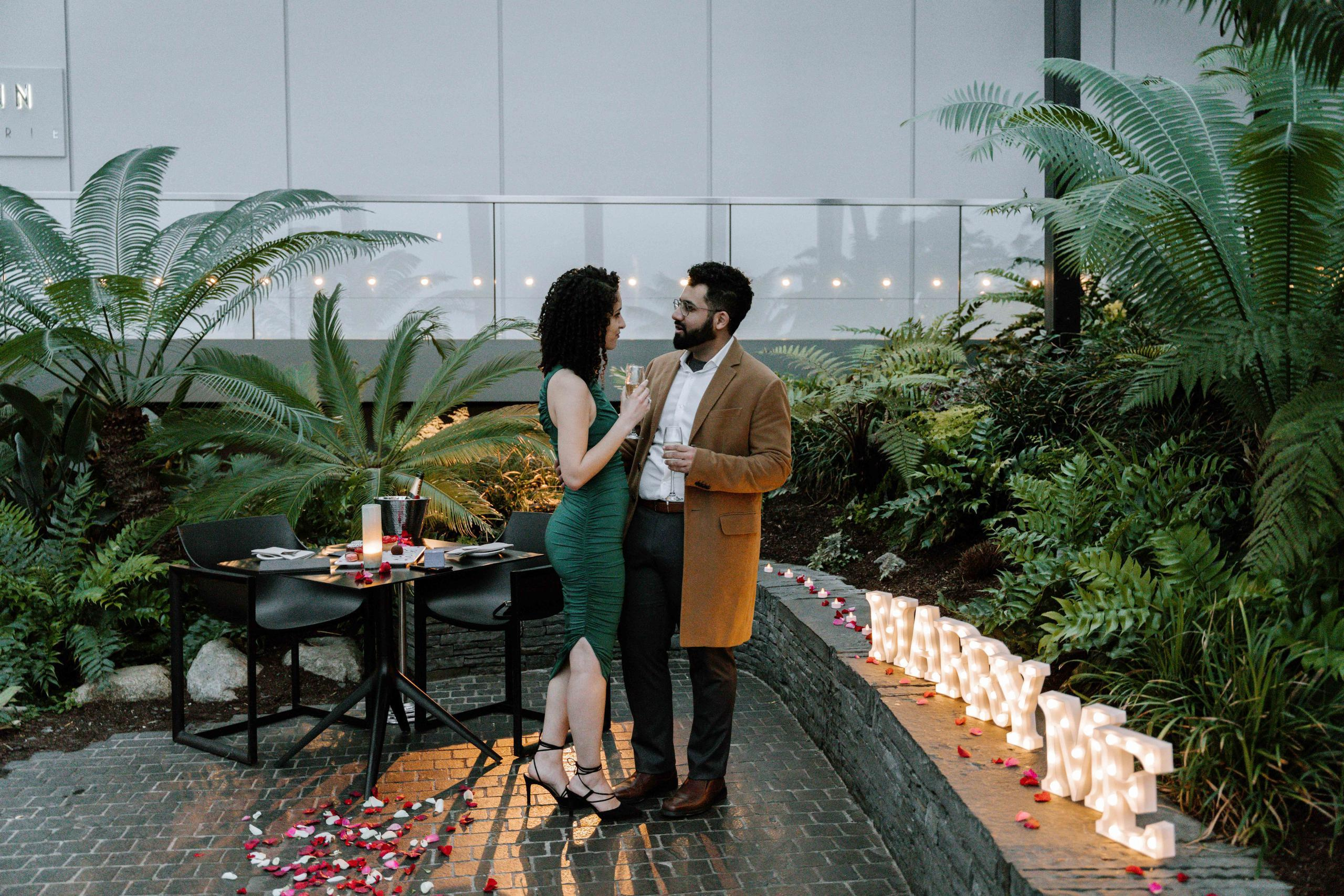 Proposal session at Sky Garden. London portrait and family photographer