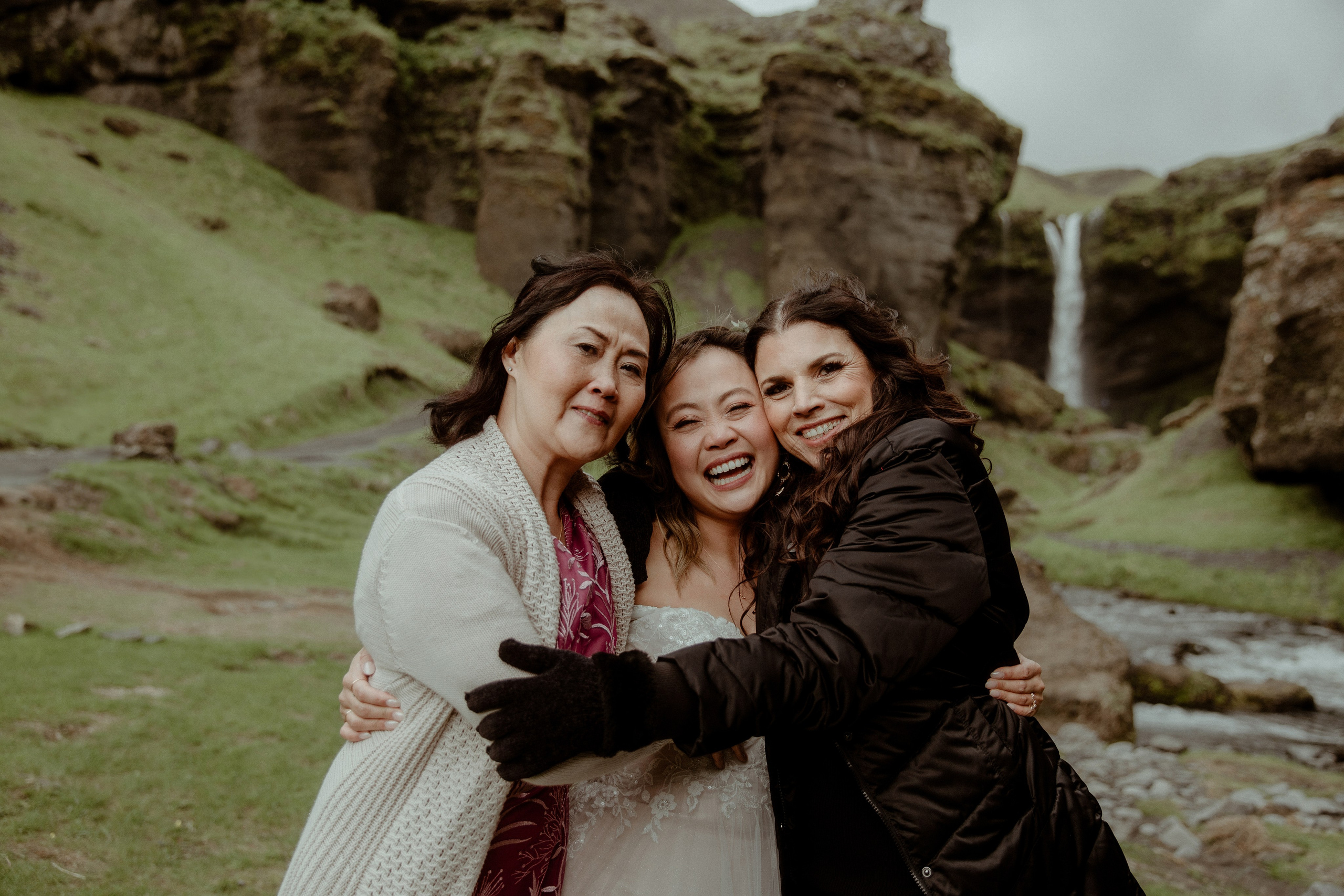 Elopement at Kvernufoss Waterfall. Iceland elopement photo and video | Nikolaichik Photo