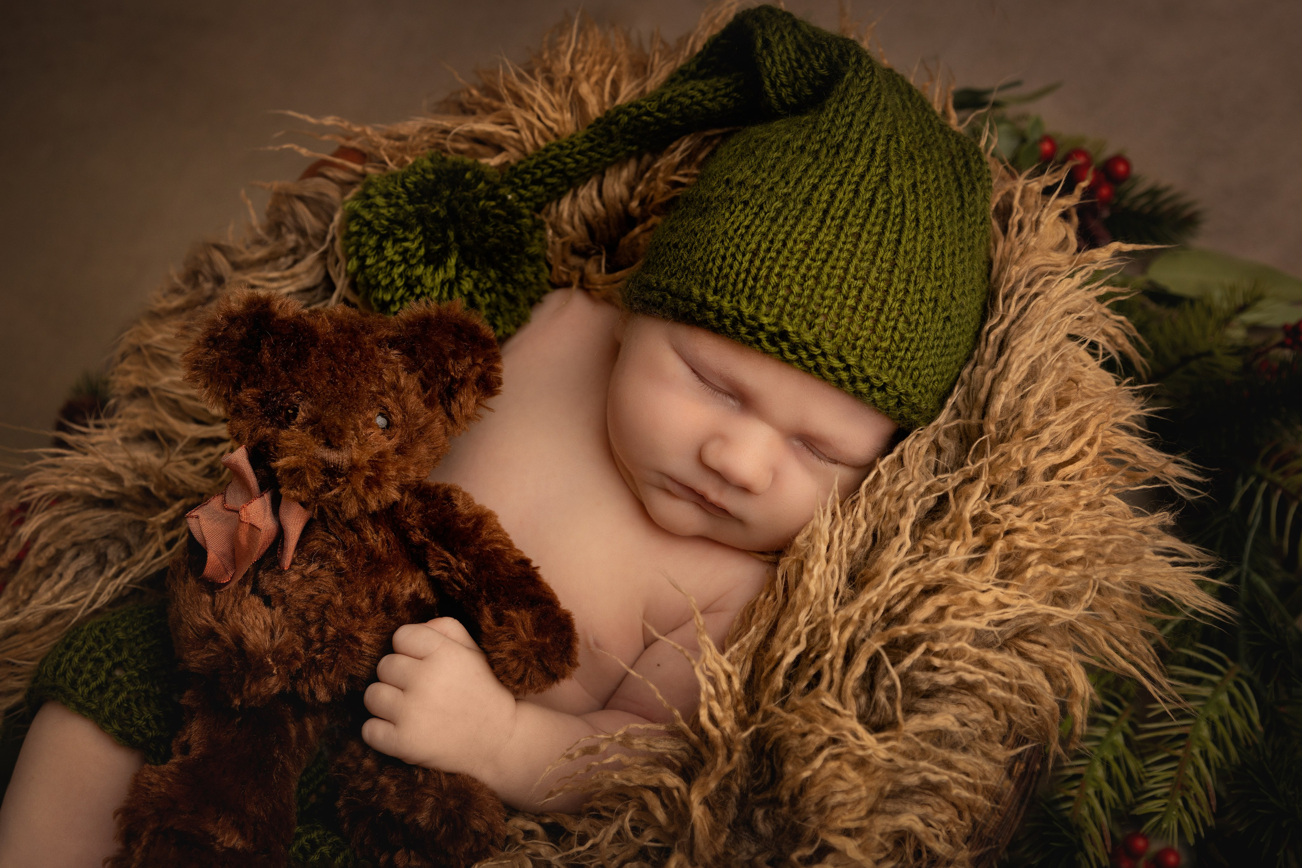 Newborn photo session Christmas