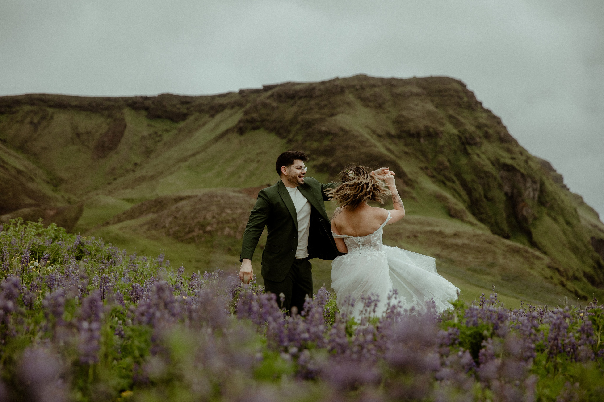 Elopement at Kvernufoss Waterfall. Iceland elopement photo and video | Nikolaichik Photo