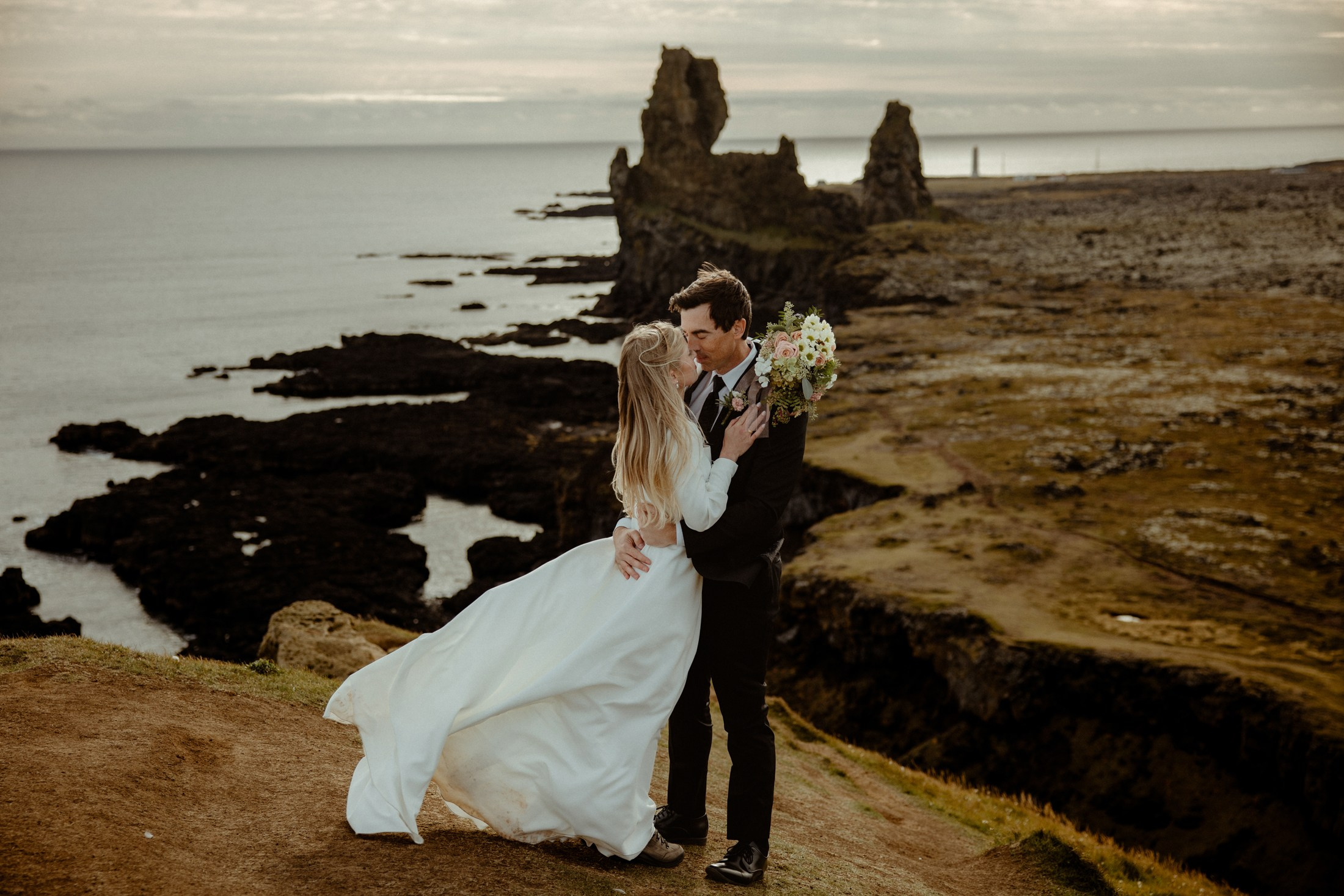 Iceland elopement at Budir Black Church | Snæfellsnes wedding by Iceland elopement photographer & videographer. Iceland elopement photographer & videographer