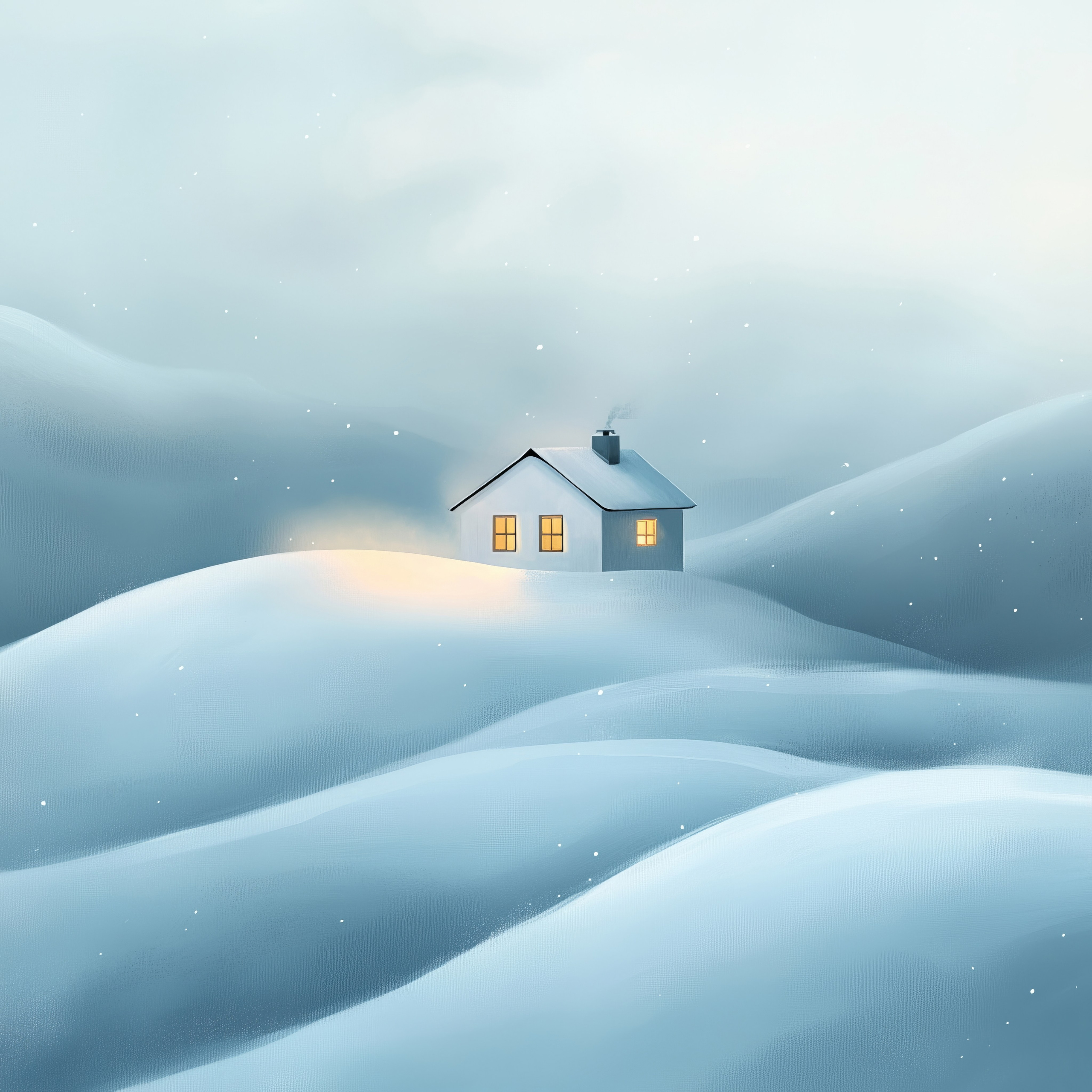 Silent symphony of winter. Lolly Shine. Contemporary digital artist