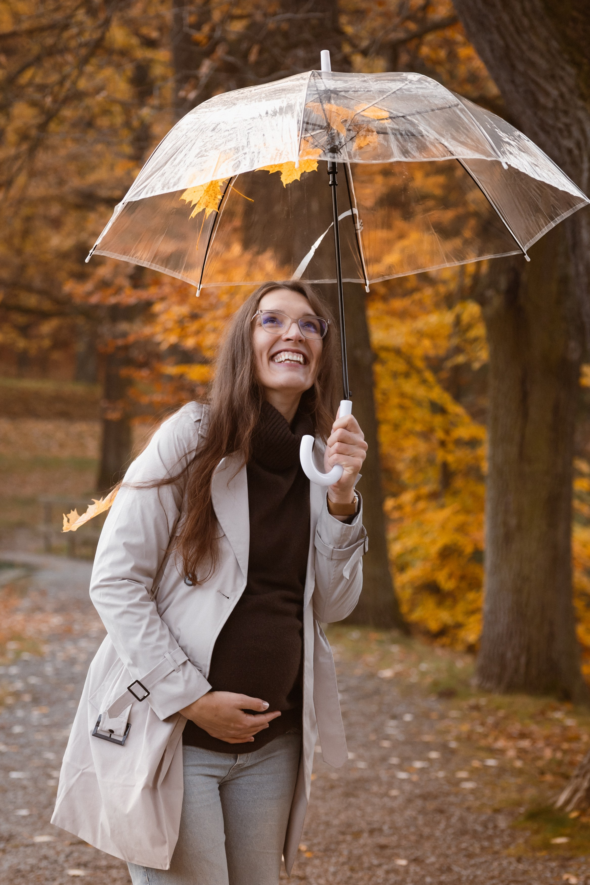 Podzimní těhotenské focení. Lifestyle a rodinná fotografka v Pisku Oxana Telupilova