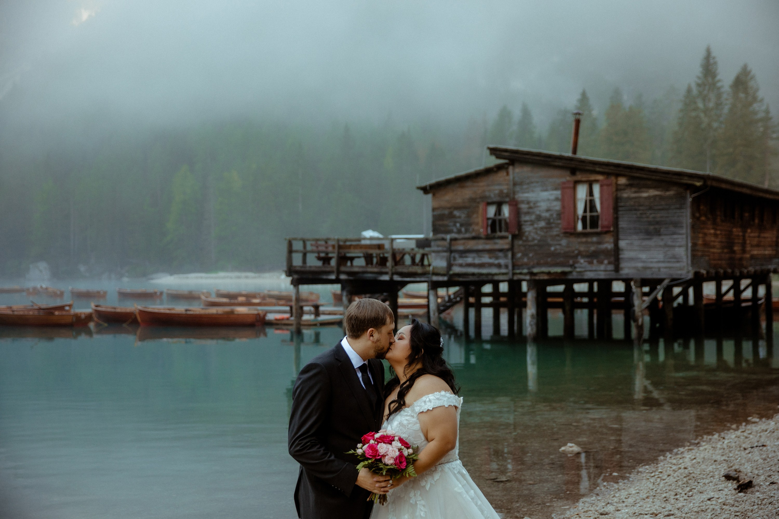 Secret Dolomites elopement at Lago di Braies & Cadini di Misurina | Best place to elope in Italy. Iceland elopement photographer & videographer
