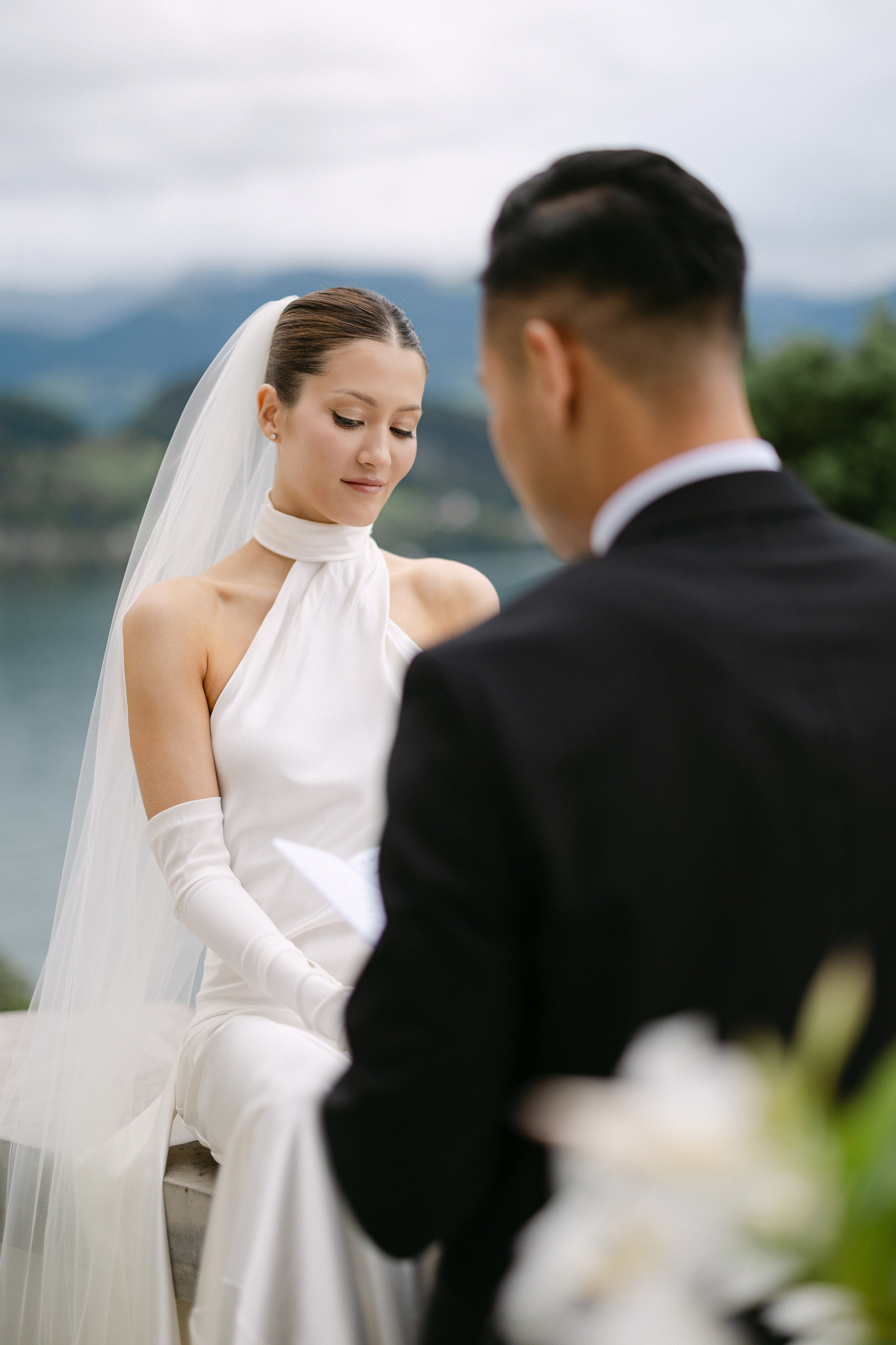 Intimate wedding at Parkhotel Vitznau on Lake Lucerne. Wedding and Family Photographer Switzerland and Italy. Valeria Diaz