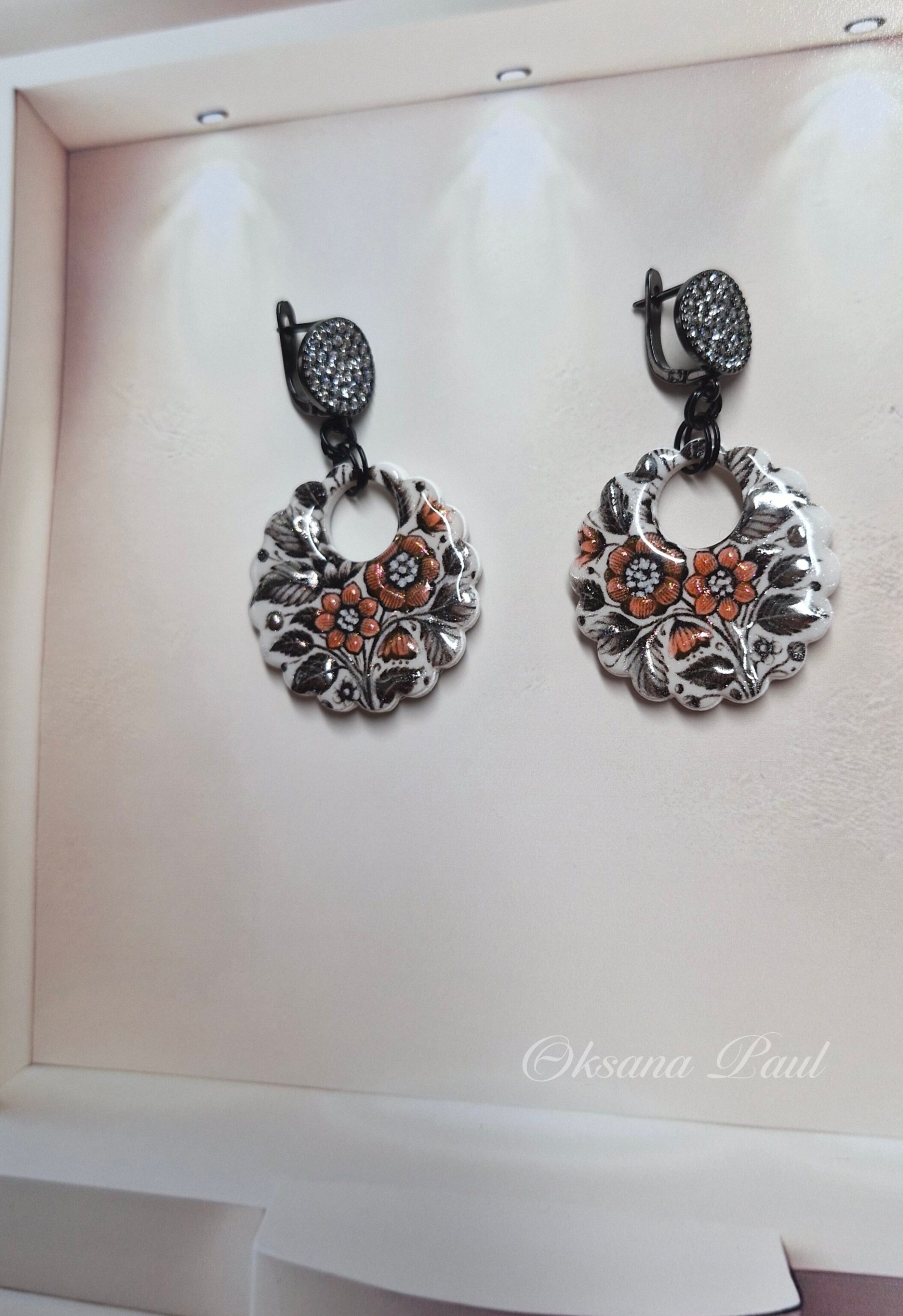 Серьги / Ohrringe ➜. Oksana Paul-Gardinen-Design Oksana Paul ✧ Art of Gardinen & Textile Design ✧ Polymer Clay Art & Handmade Creatures