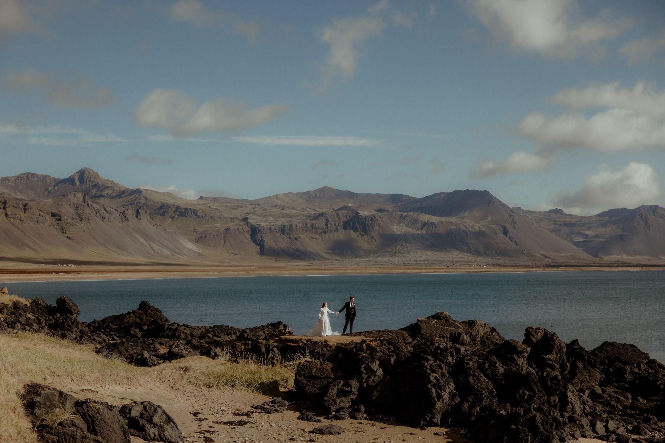 Iceland elopement at Budir Black Church | Snæfellsnes wedding by Iceland elopement photographer & videographer. Iceland elopement photographer & videographer