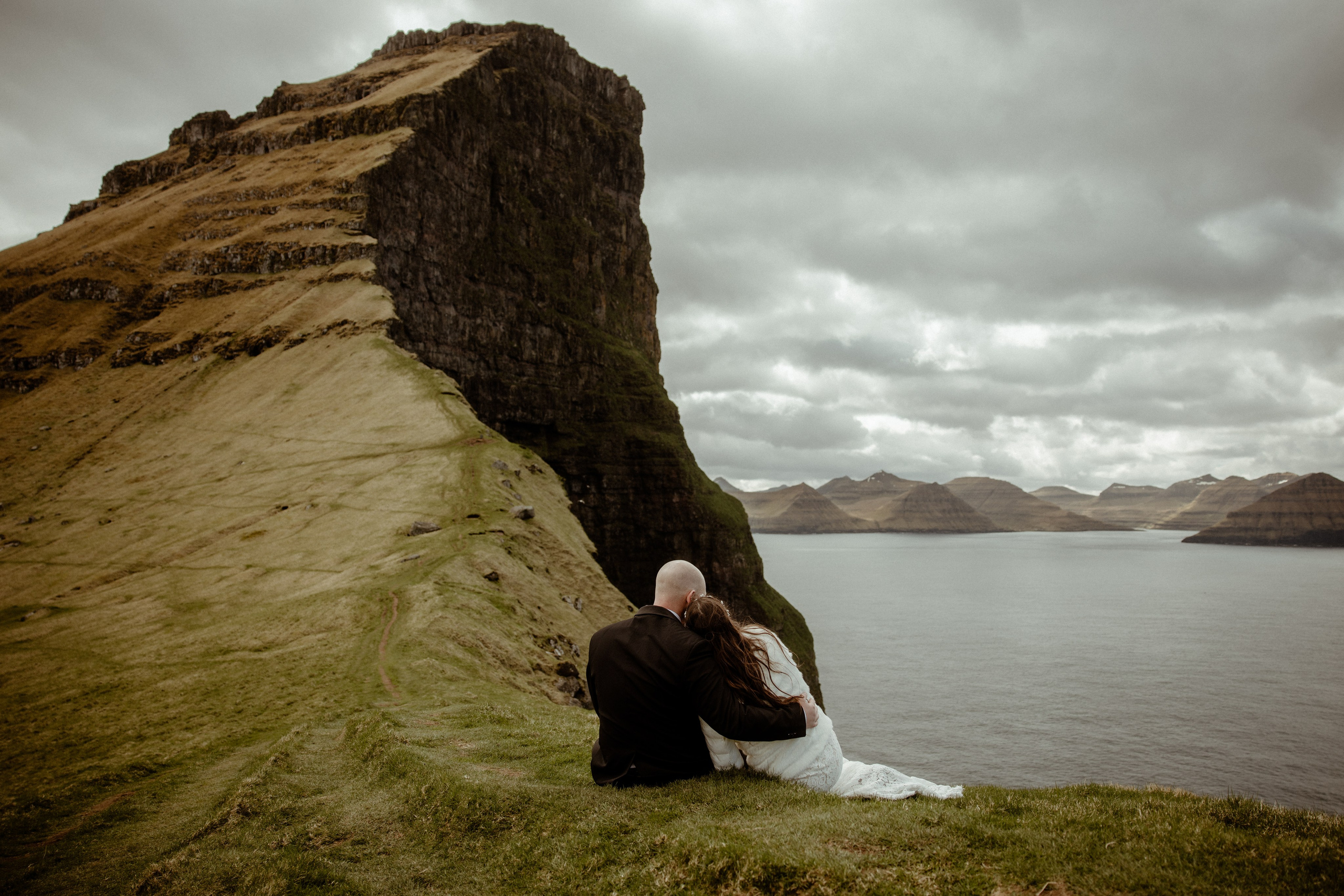 Elope at Faroe islands to celebrate 10 years anniversary. Iceland elopement photo and video | Nikolaichik Photo