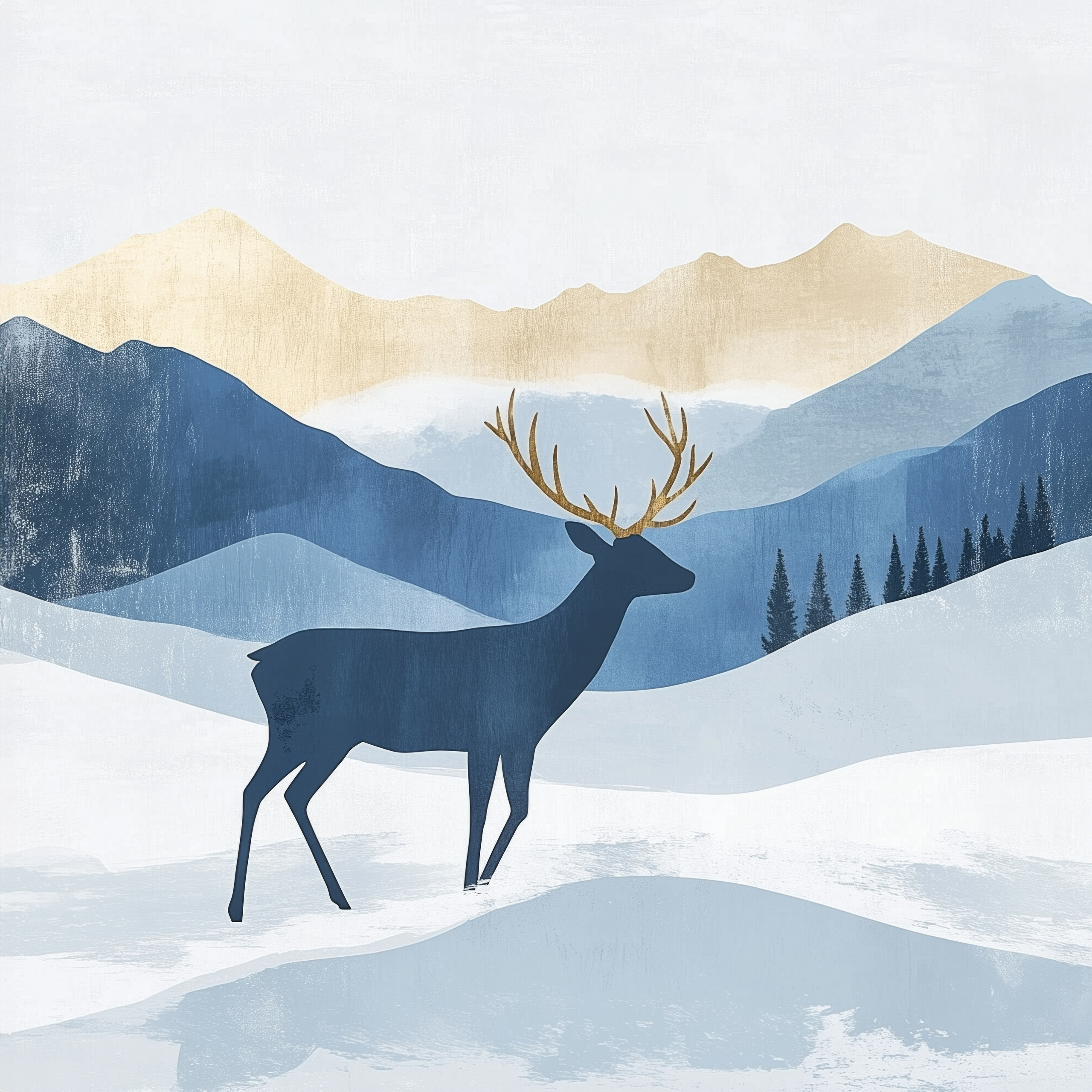 Silent symphony of winter. Lolly Shine. Contemporary digital artist